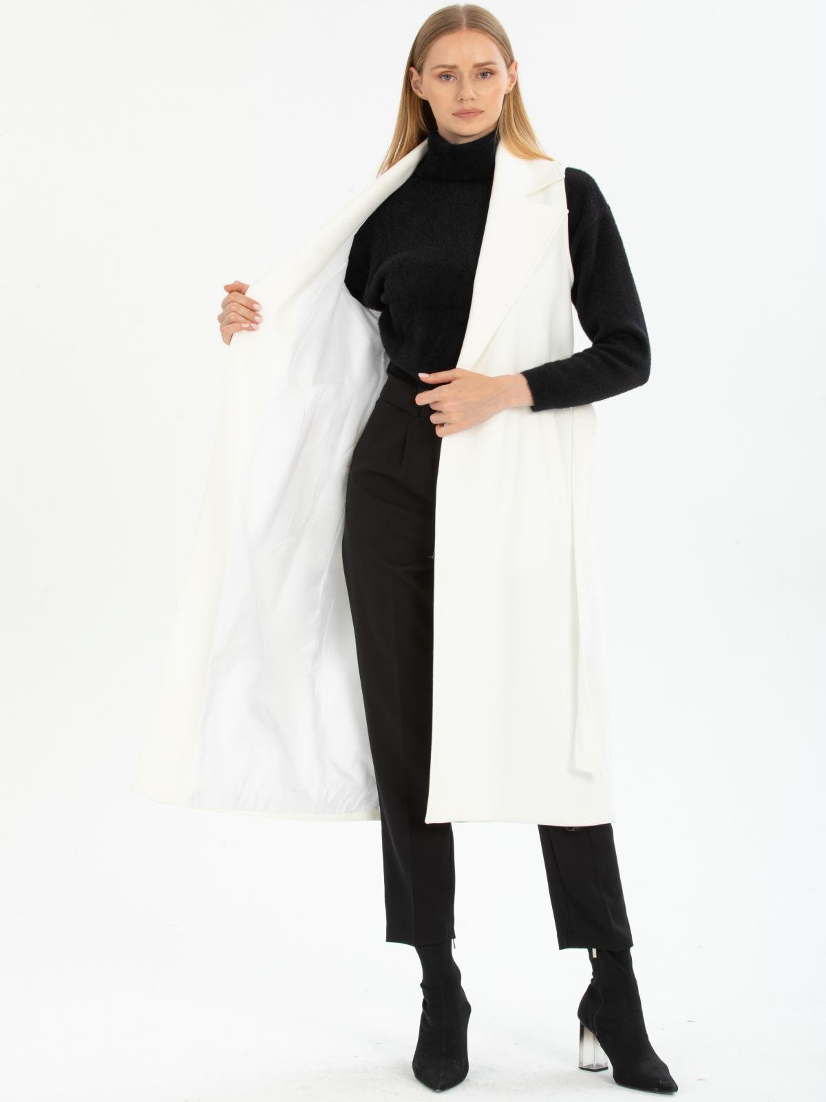 Women vest with belt wholesale White color 669505