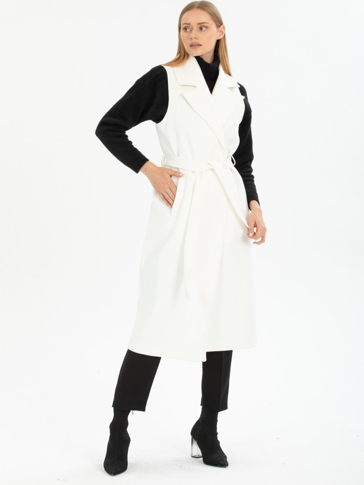 Women vest with belt wholesale White color 669505