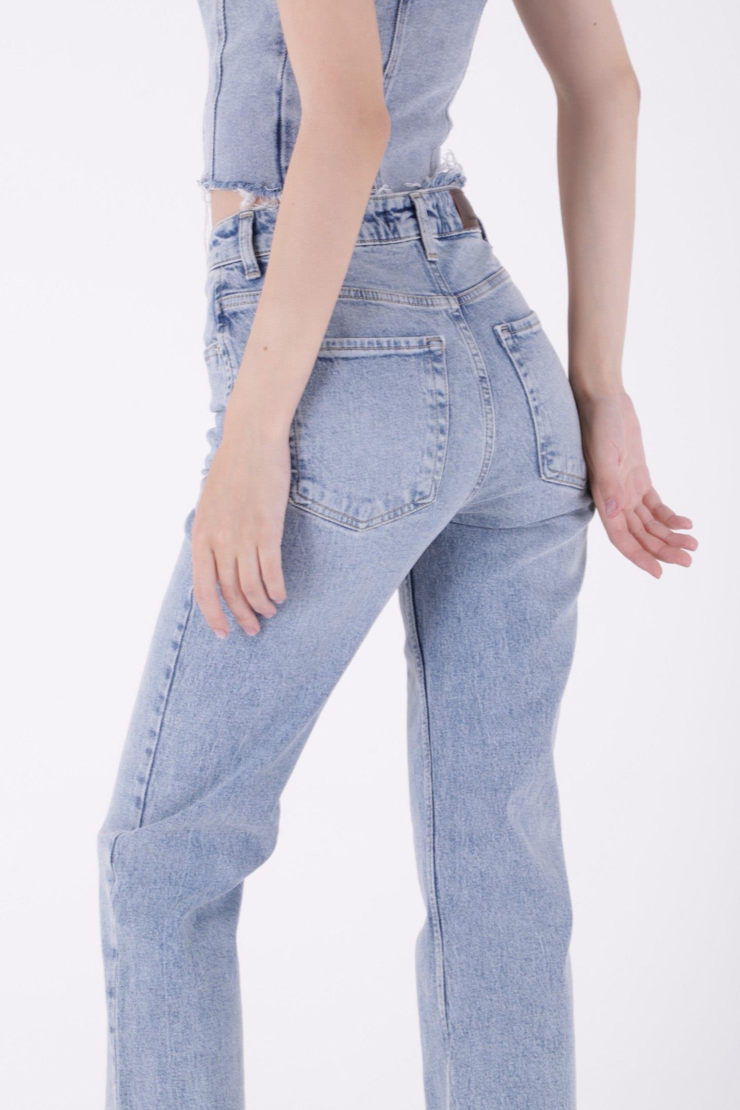Yüksel Bel Straight Kot Pantolon 7033-01-(26-31)