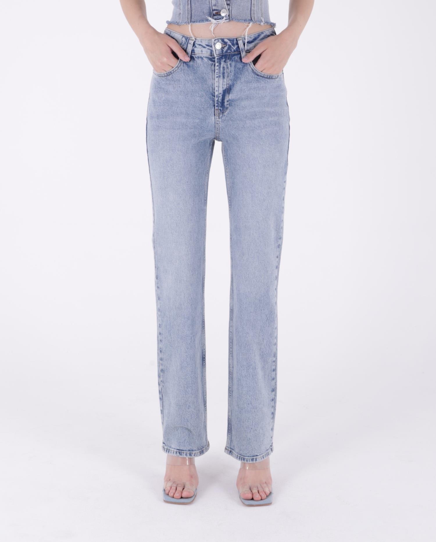 Yüksel Bel Straight Kot Pantolon 7033-01-(26-31)