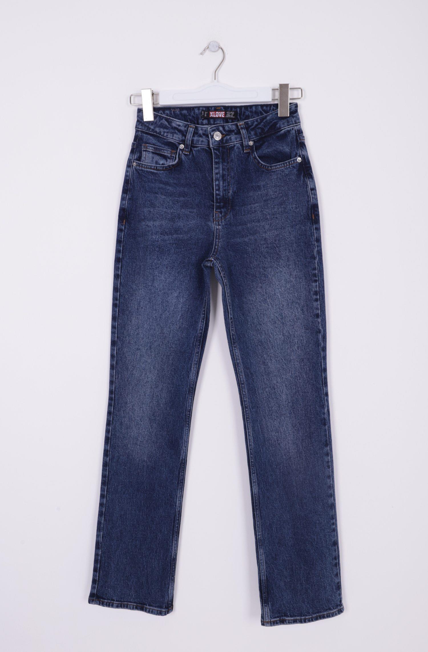Yüksel Bel Straight Kot Pantolon 7033-01-(26-31)