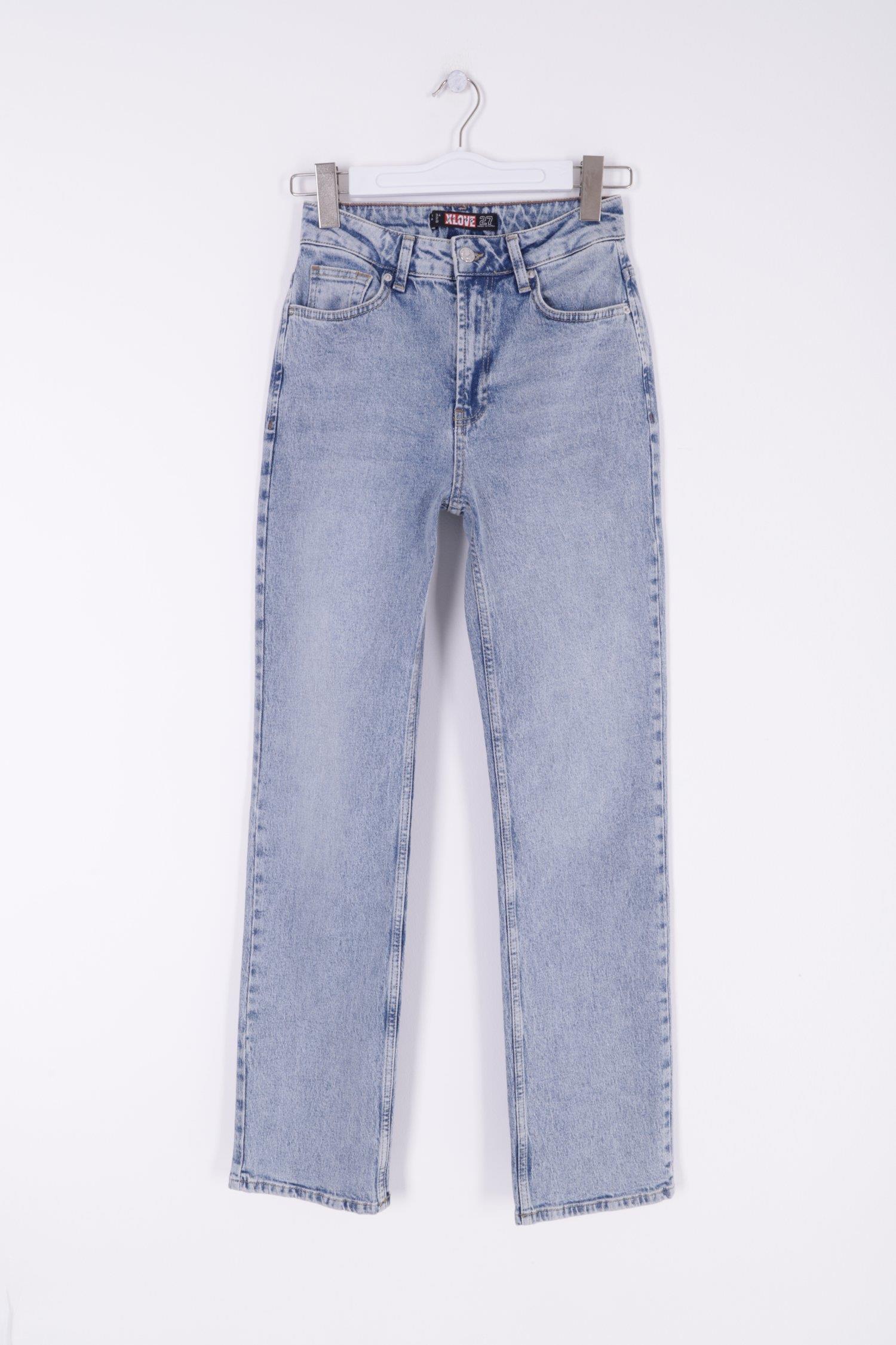 Yüksel Bel Straight Kot Pantolon 7033-01-(26-31)