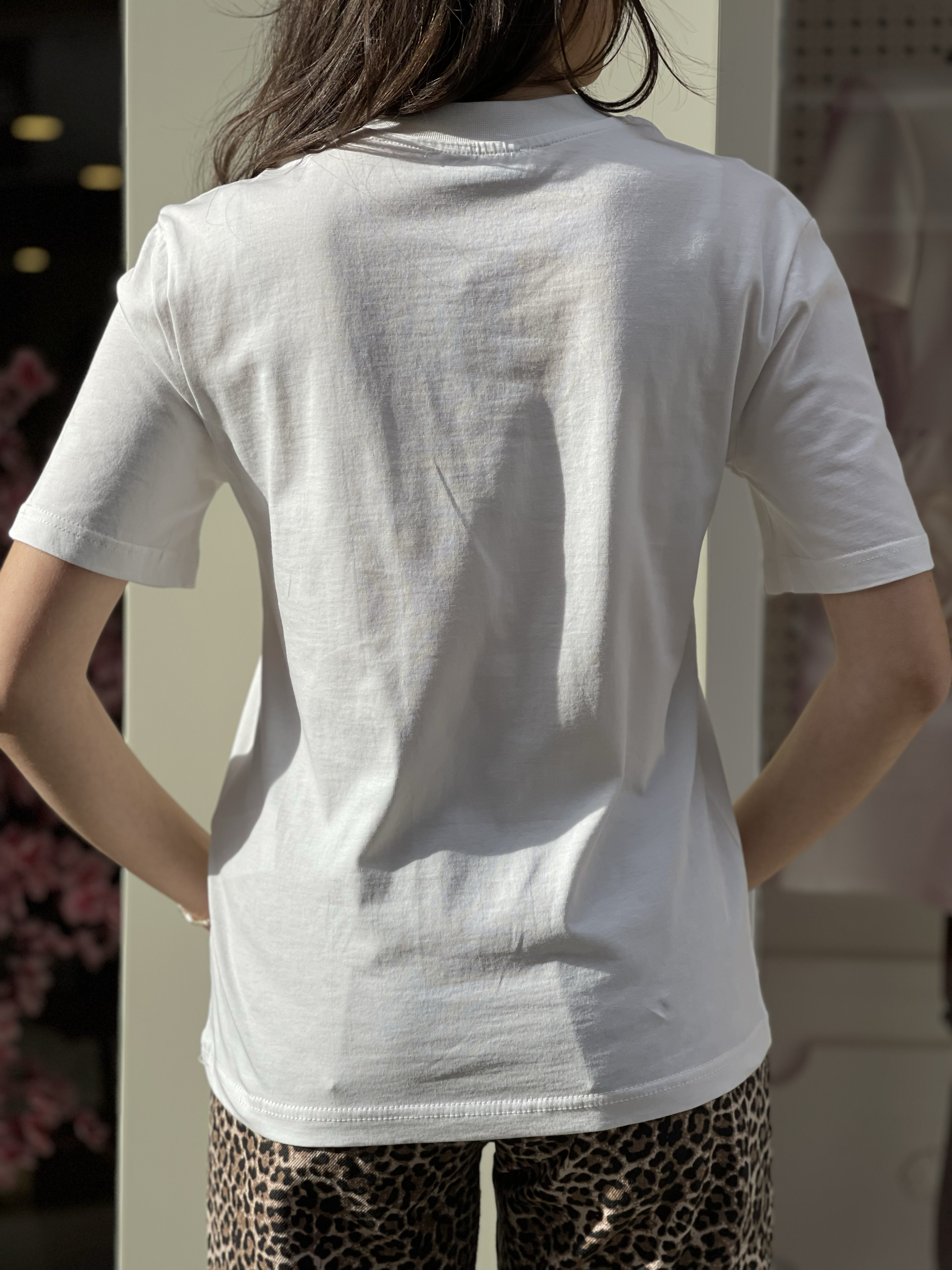 Basic Logo Baskılı Tshirt - Beyaz
