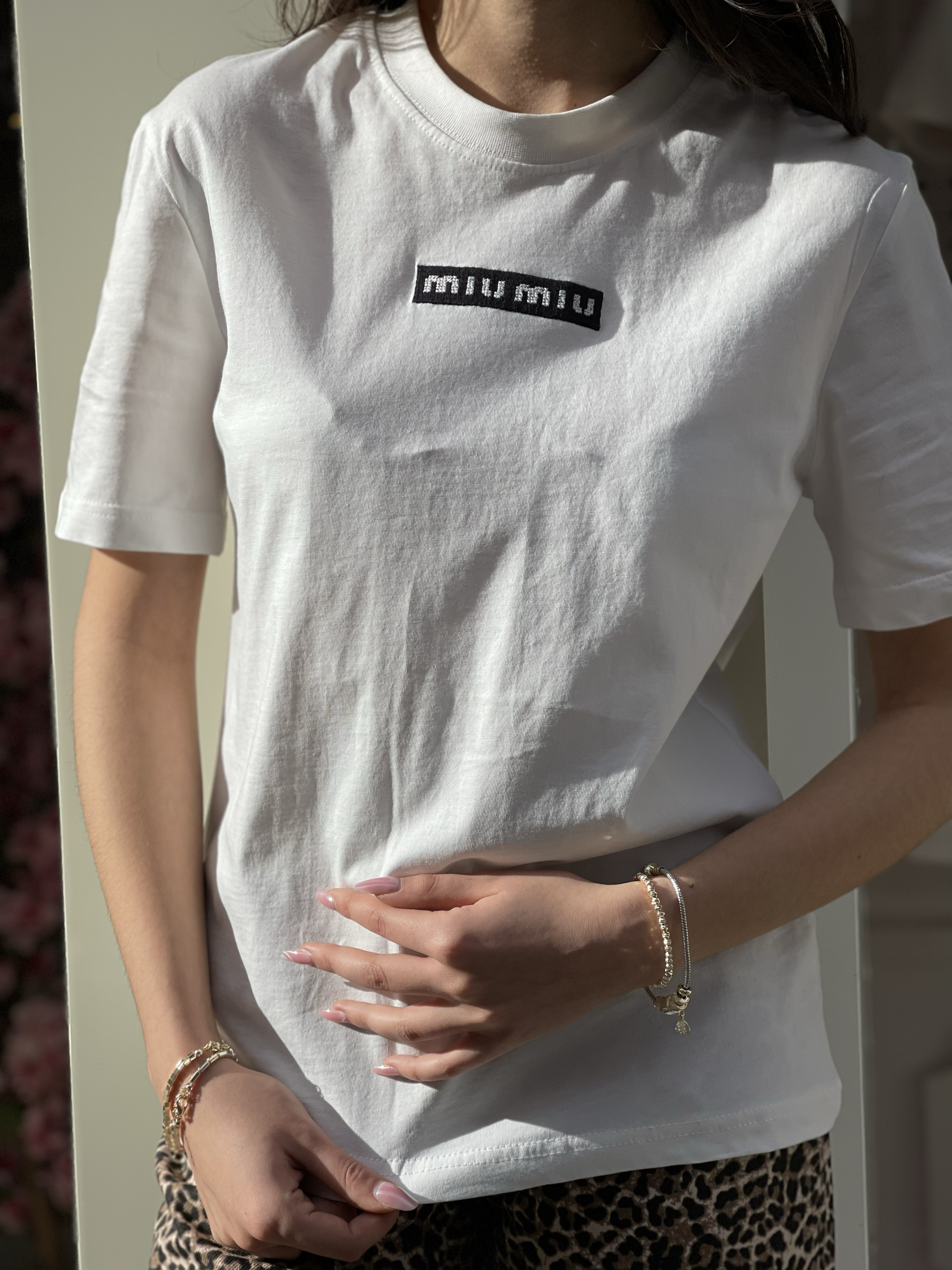 Basic Logo Baskılı Tshirt - Beyaz