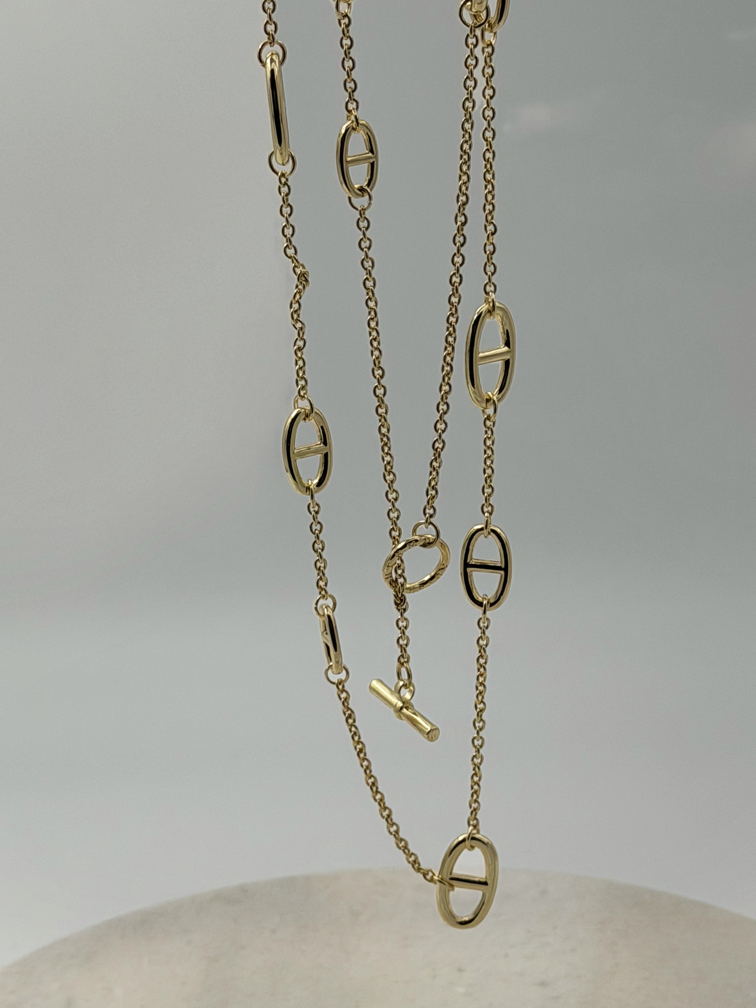 Marka Model Herm. Gold Ayarlanabilir Kolye