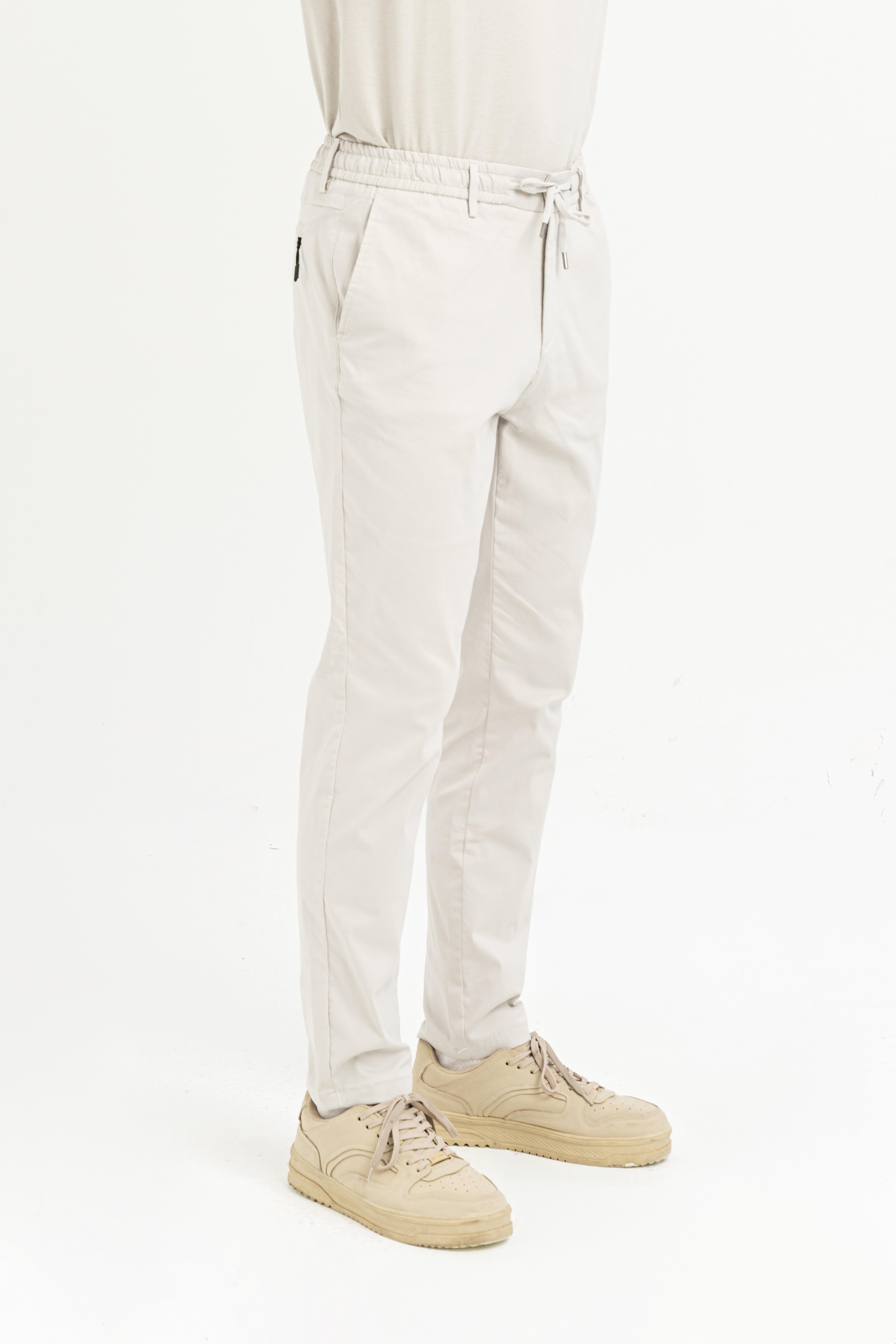 Beli Lastikli Arkası Tek Cep Fermuarlı Slim Fit Erkek Pantolon