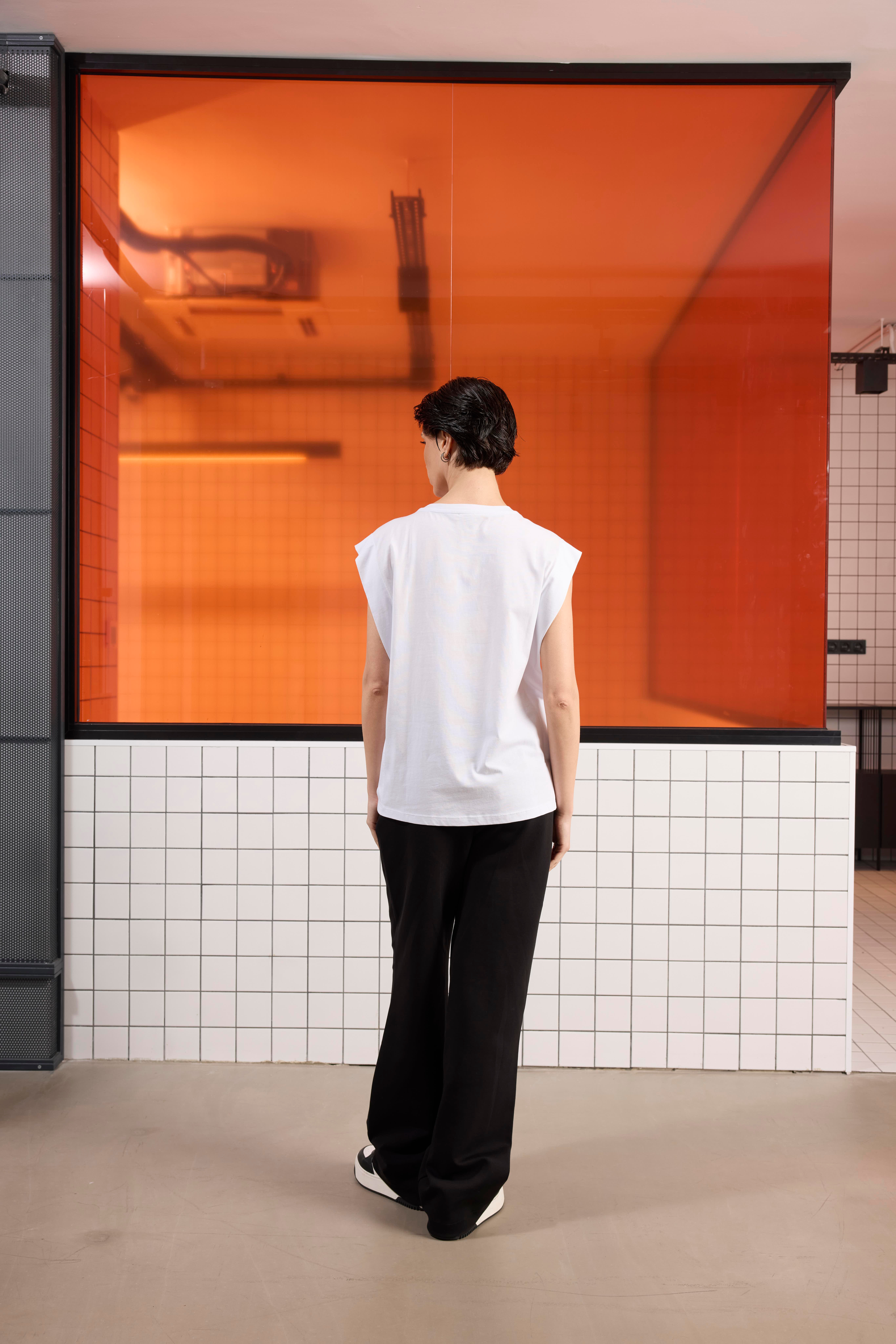 Bisiklet Yaka Desenli Midi Top Crop