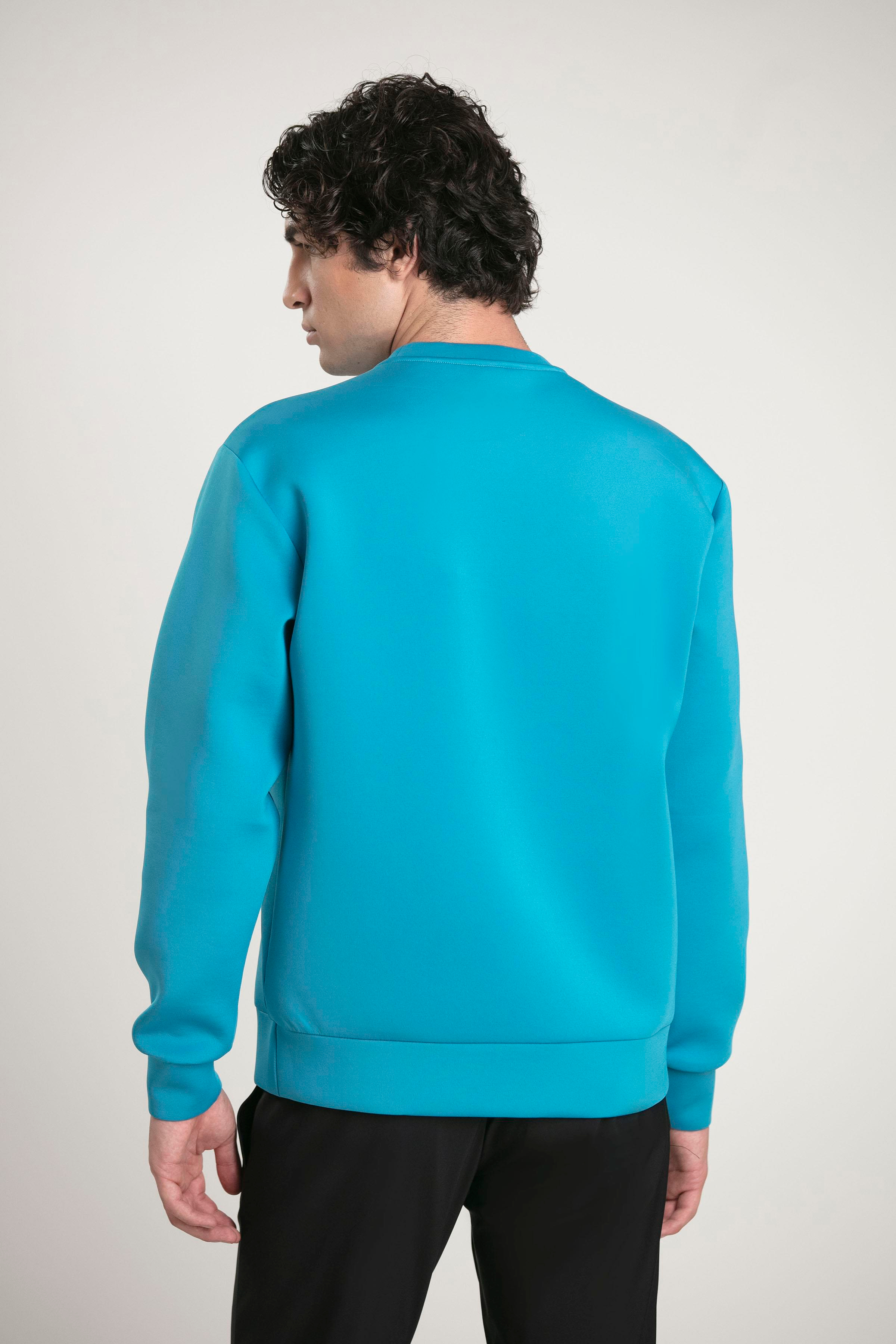 Bisiklet Yaka Önü Baskılı Erkek Sweatshirt