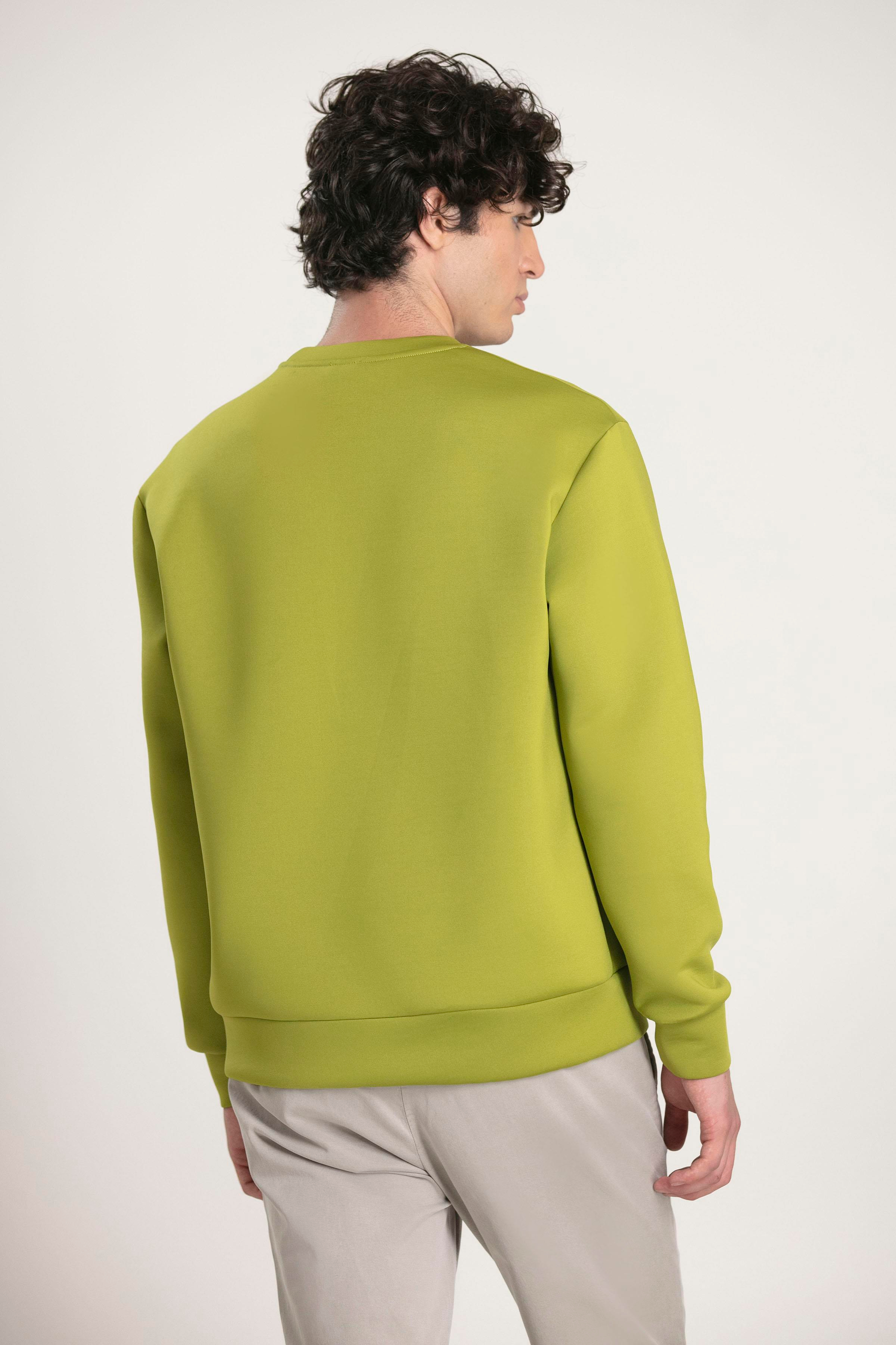 Bisiklet Yaka Önü Baskılı Erkek Sweatshirt