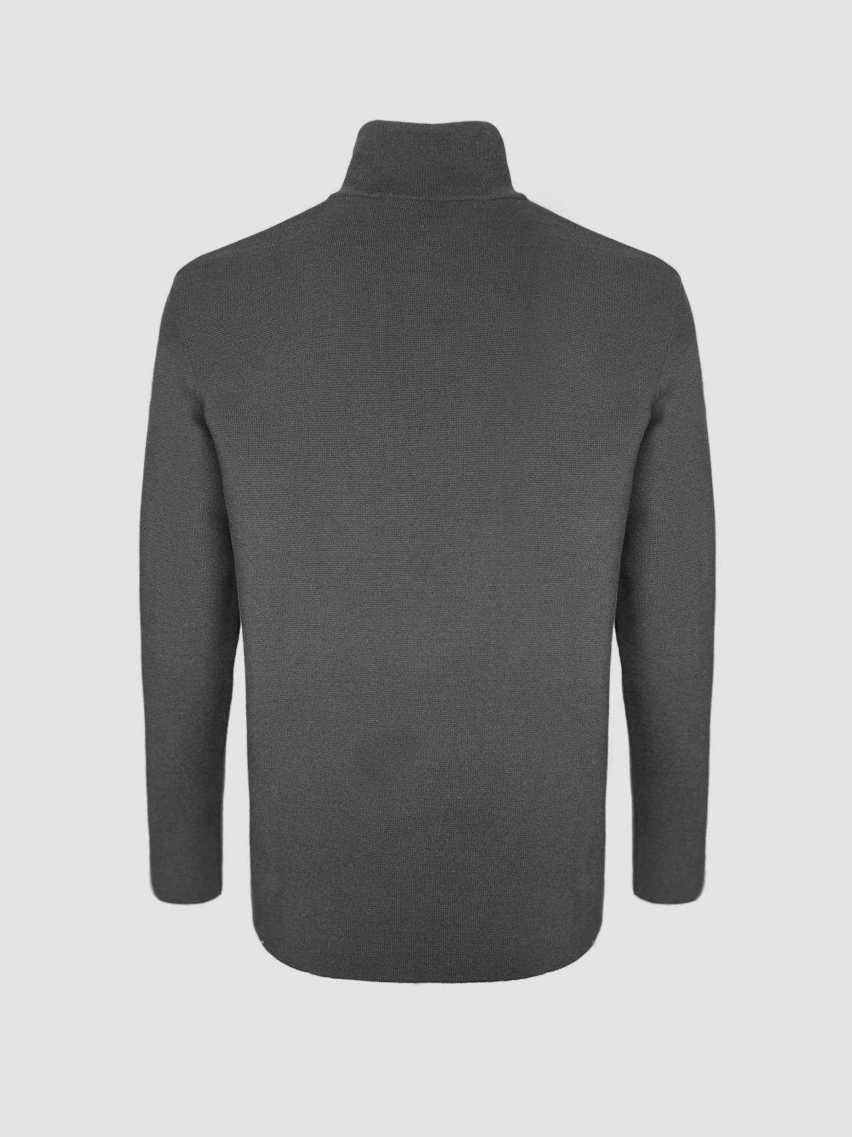 Dik Yaka Fermuar Detaylı Slim Fit Erkek Kazak