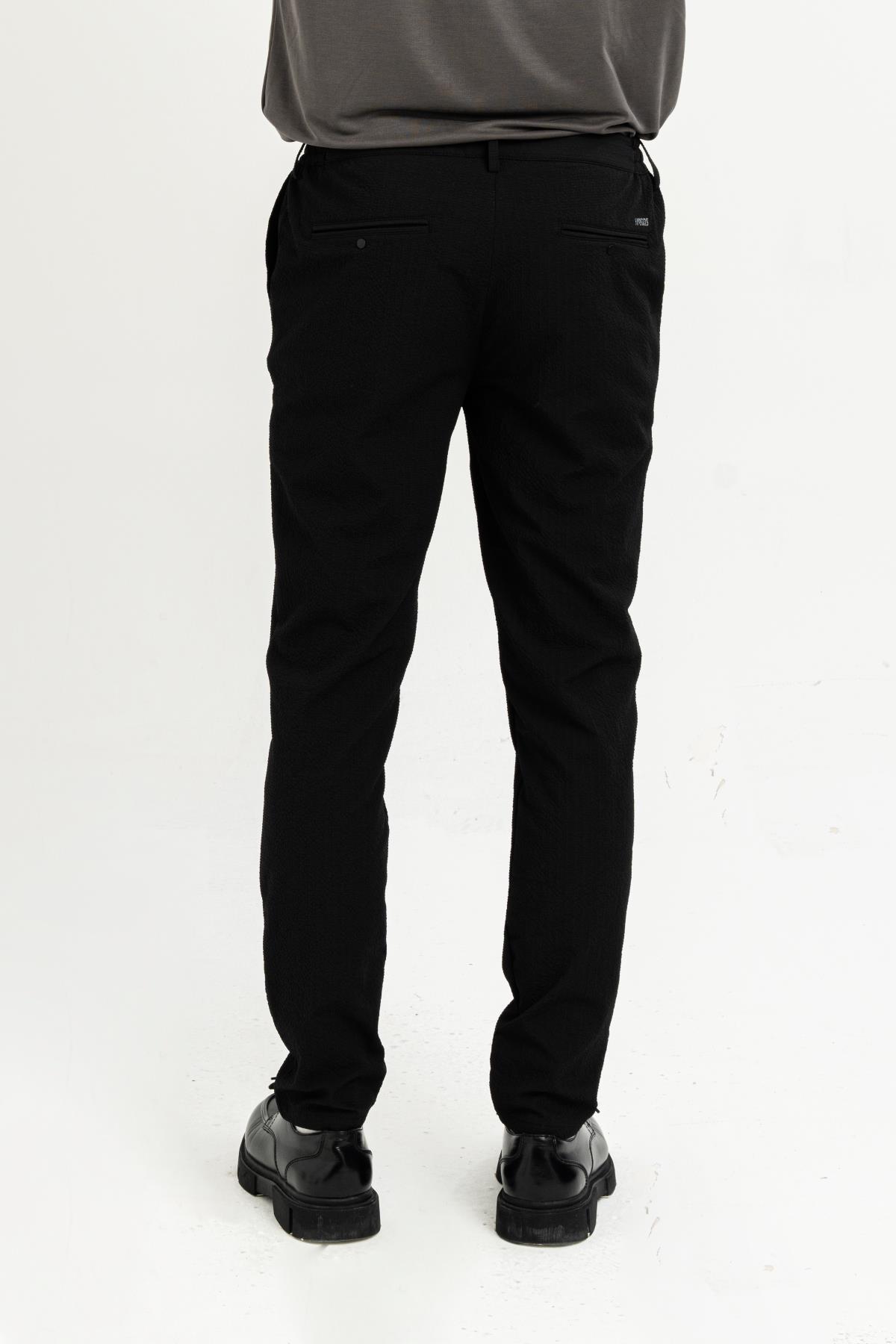 Kemeri Lastiki Arka Cebi Tek Fleto Teknik Jogger Slim Fit Erkek Pantolon