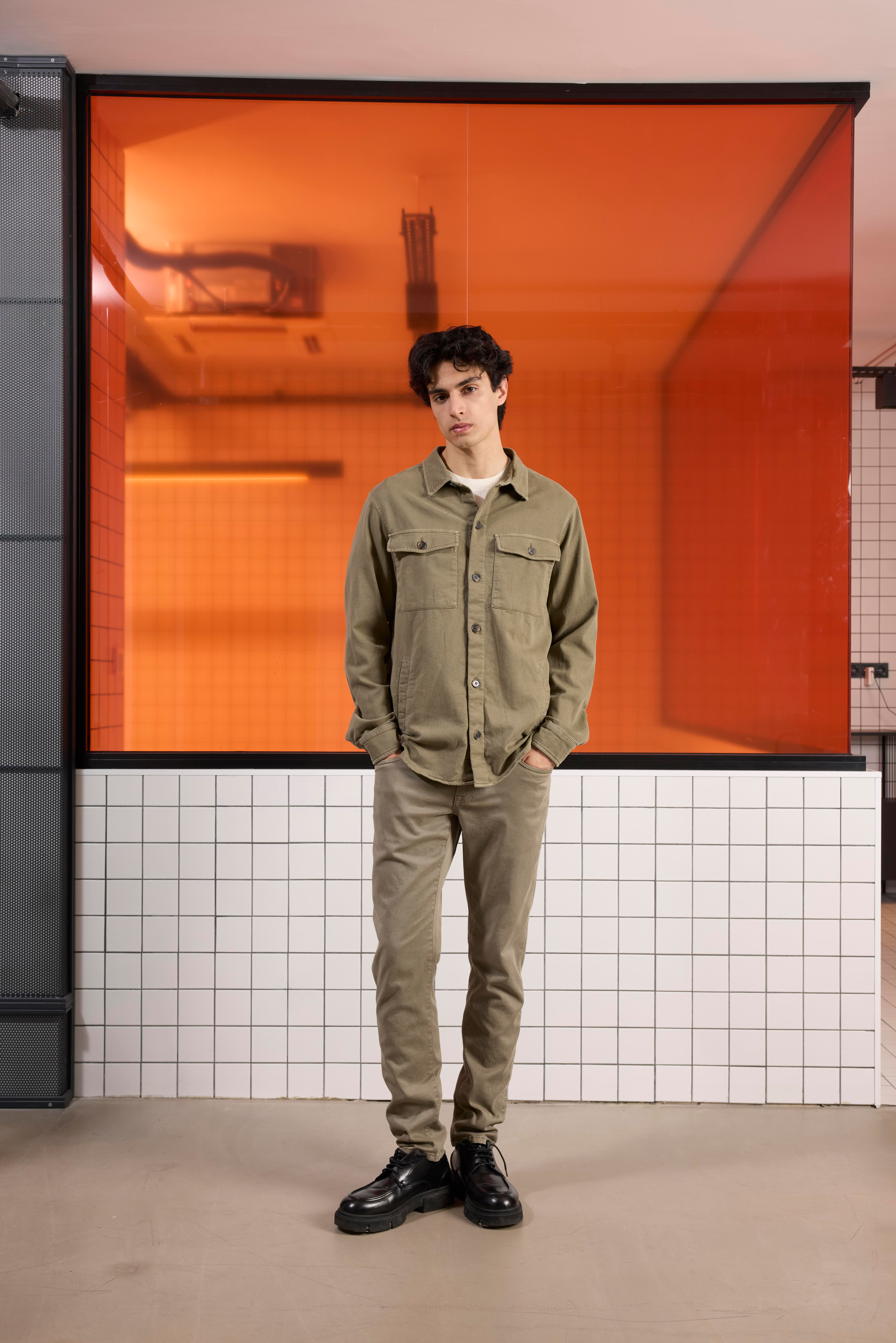 Regular Fit Moleskin Kumaş Erkek Dış Gömlek
