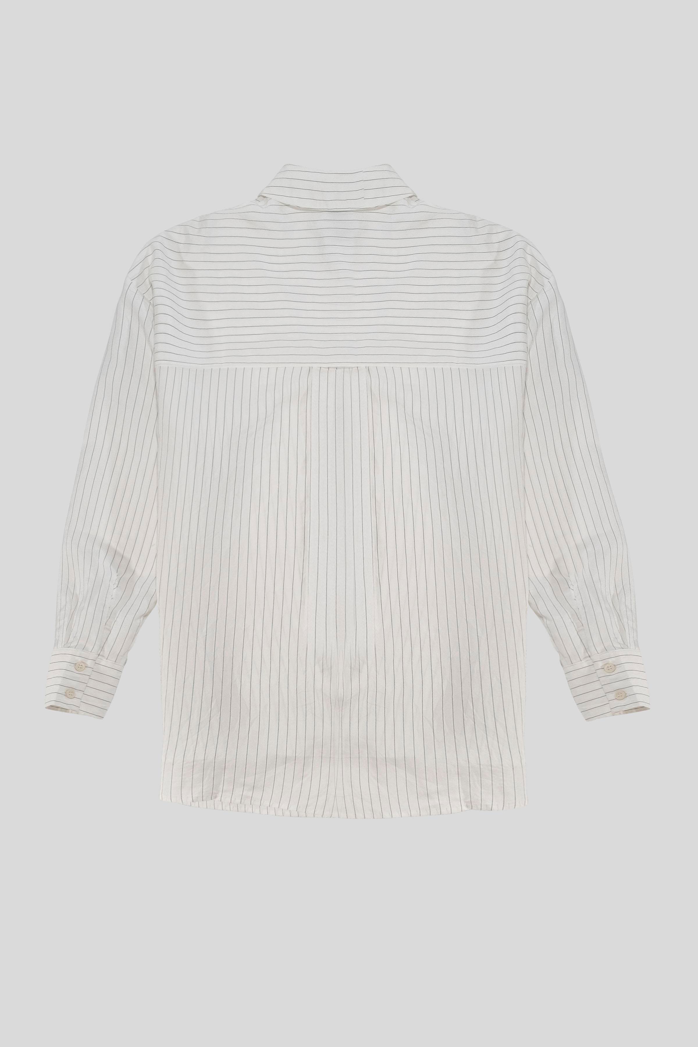 Uzun Kollu Çizgili Kadın Gömlek