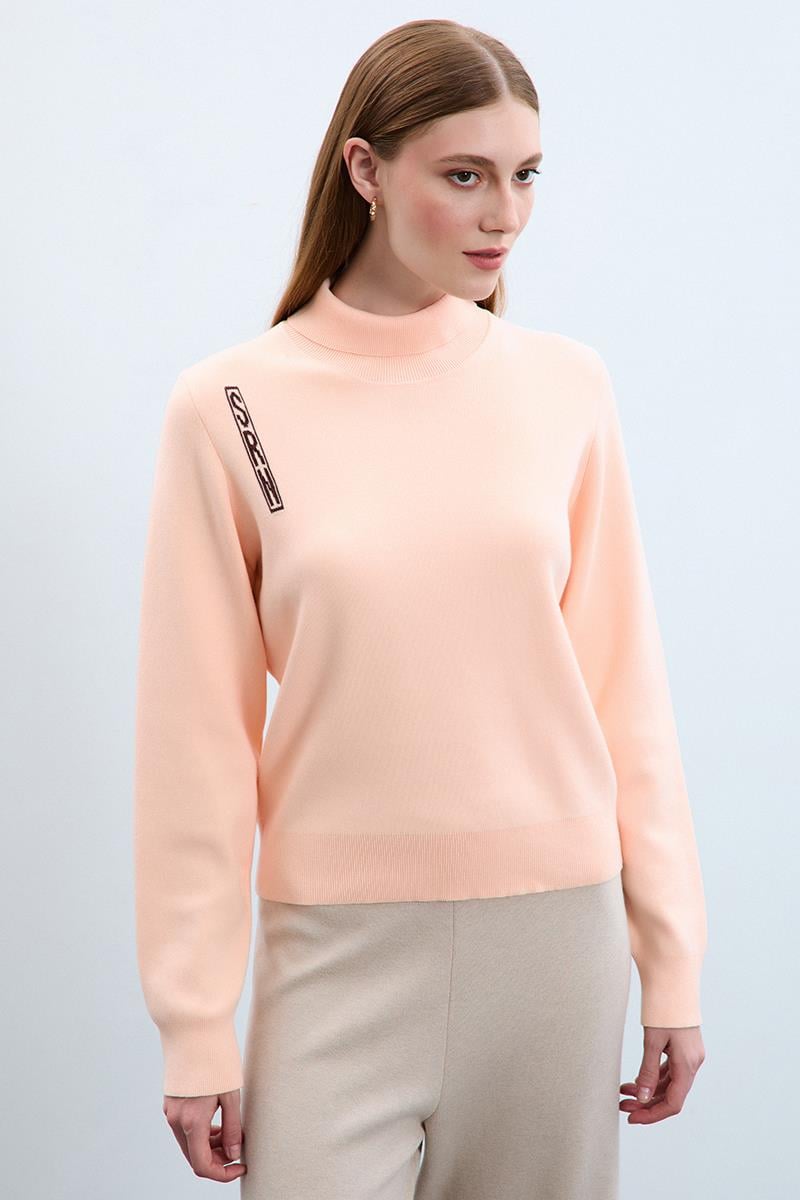 100% Organic Cotton Sweater with Print Detail 