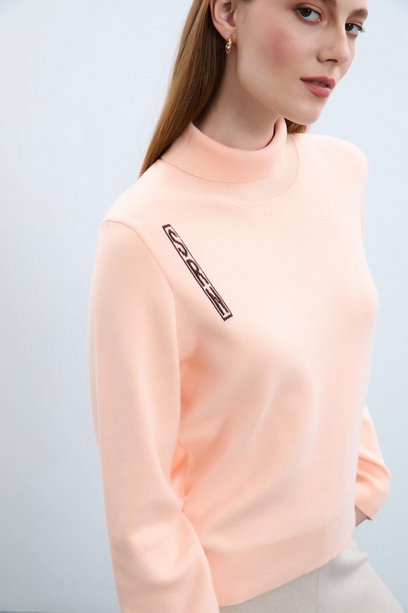 %100 Organik Pamuk Baskı Detaylı Kazak