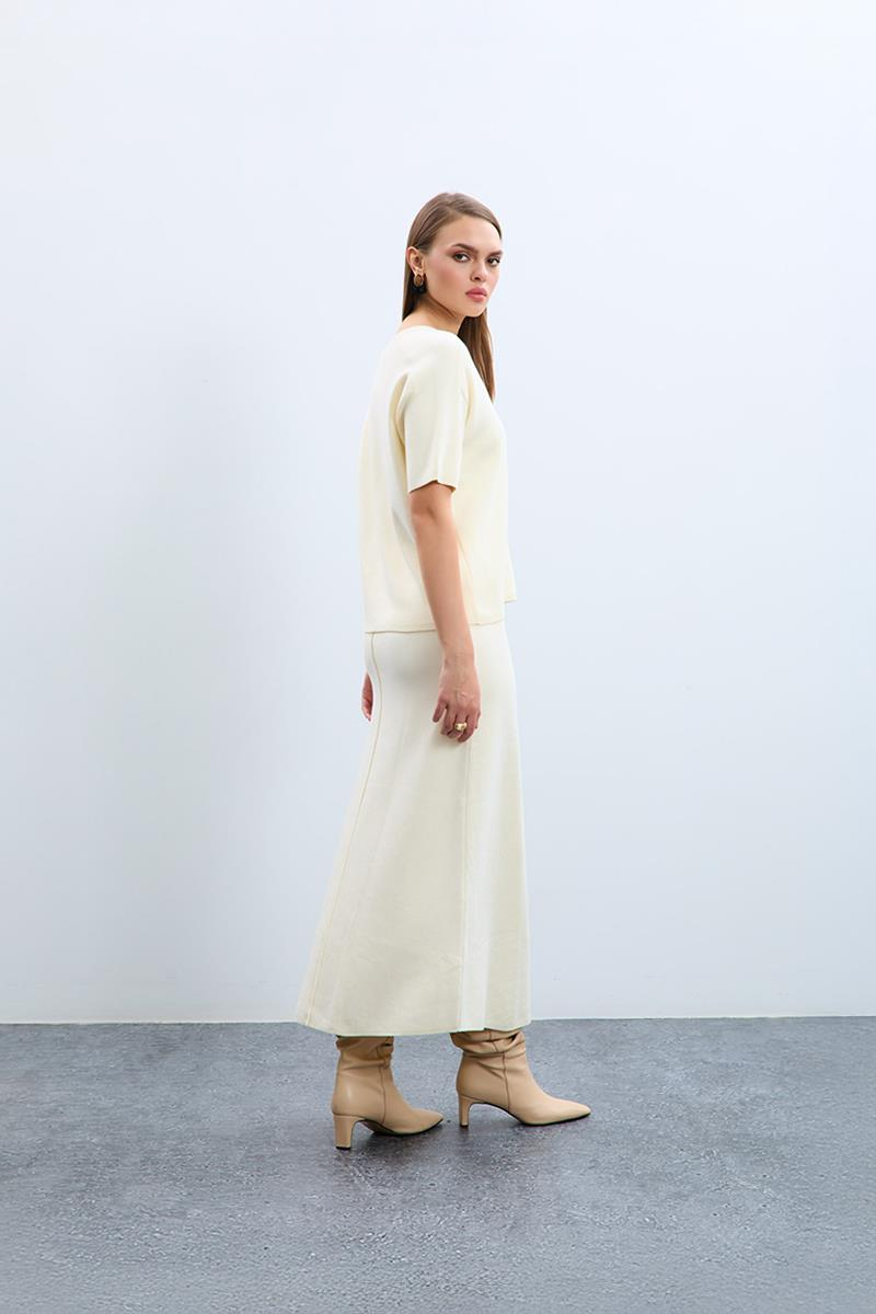 %100 Organik Pamuk V Yaka Kazak