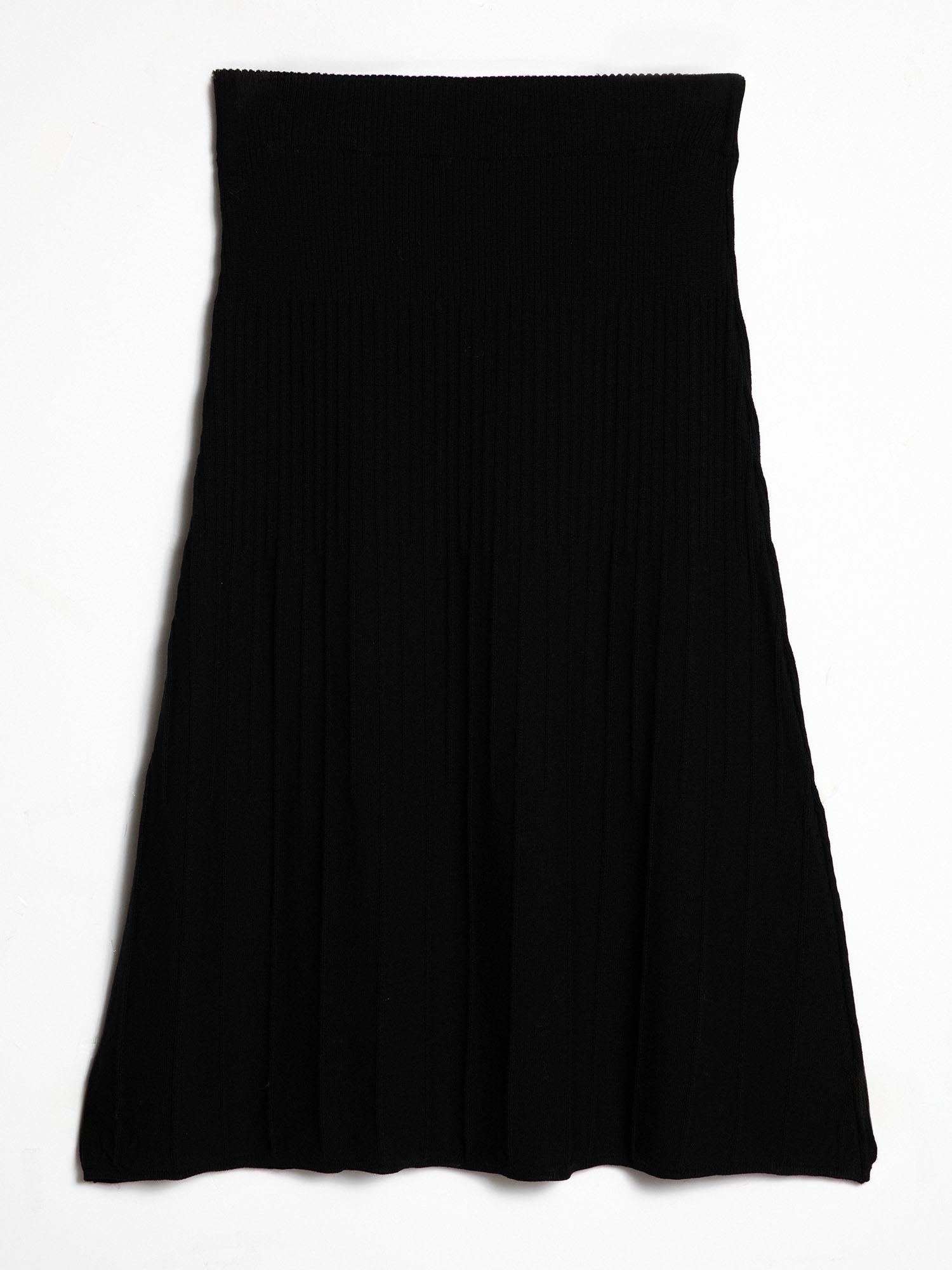 %100 Organik Yün Fitilli Midi Etek