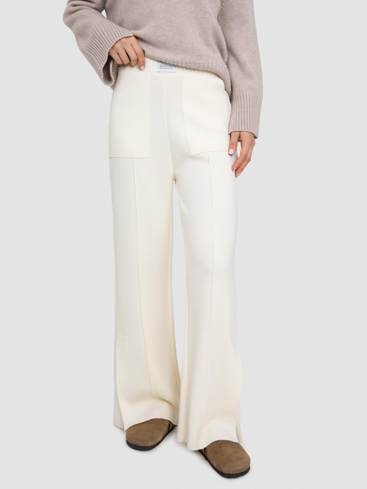 %100 Yün Bol Paça Pantolon