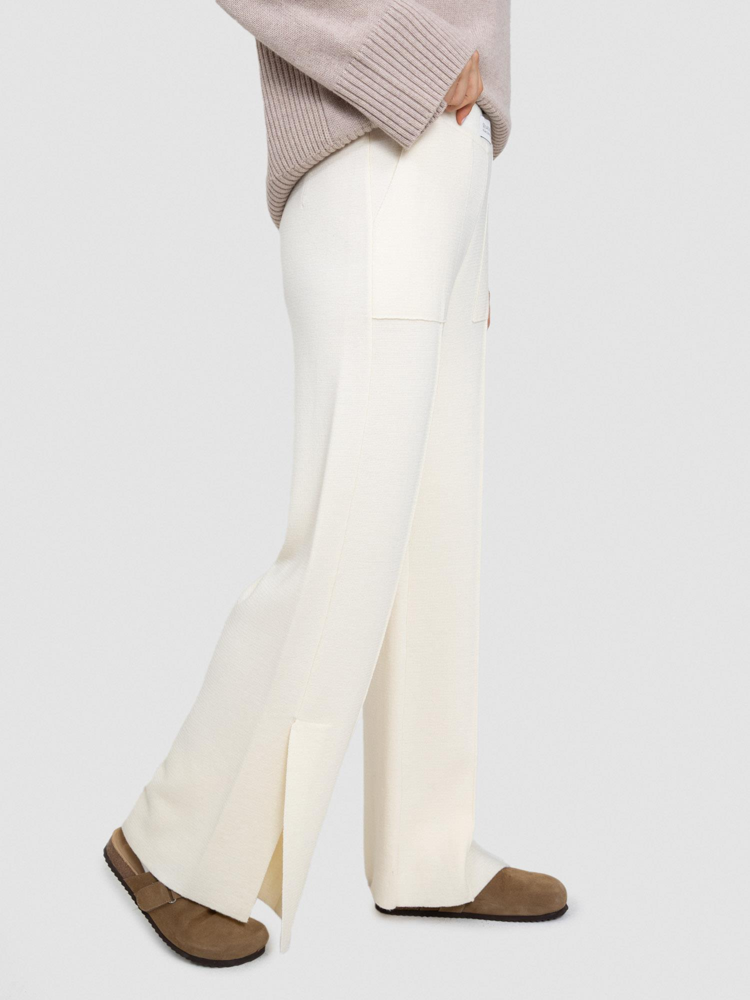 %100 Yün Bol Paça Pantolon