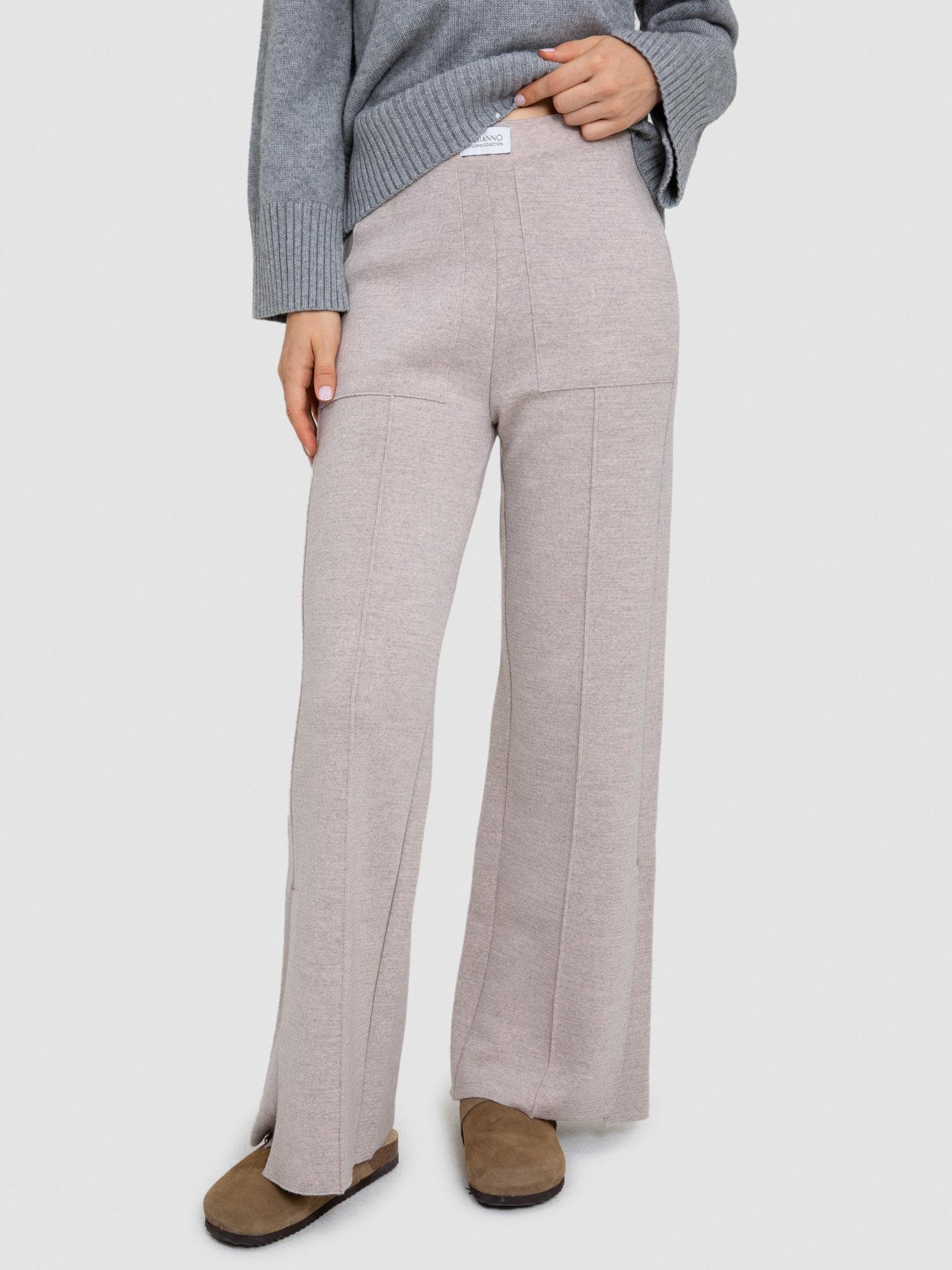 %100 Yün Bol Paça Pantolon