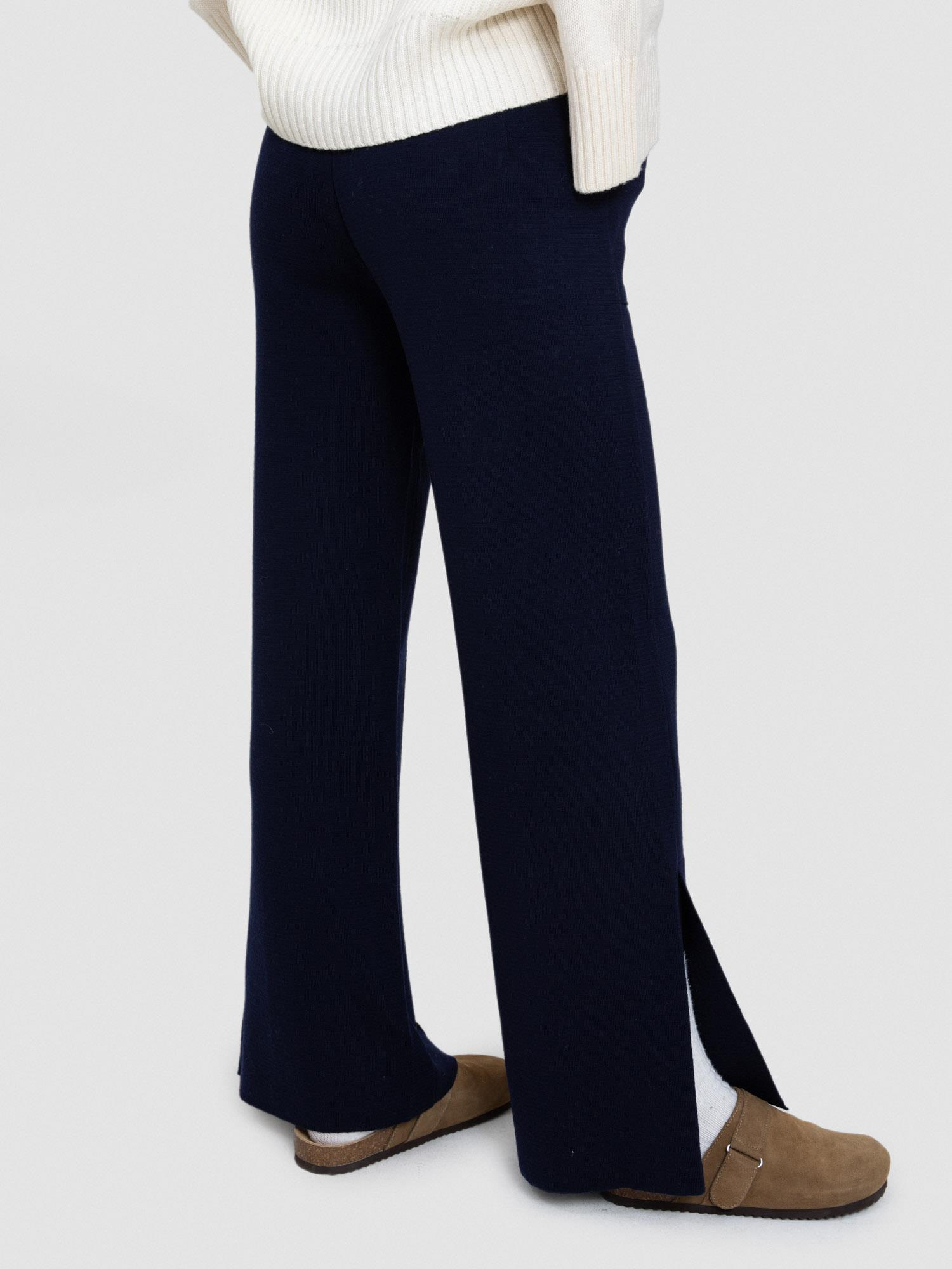 %100 Yün Bol Paça Pantolon