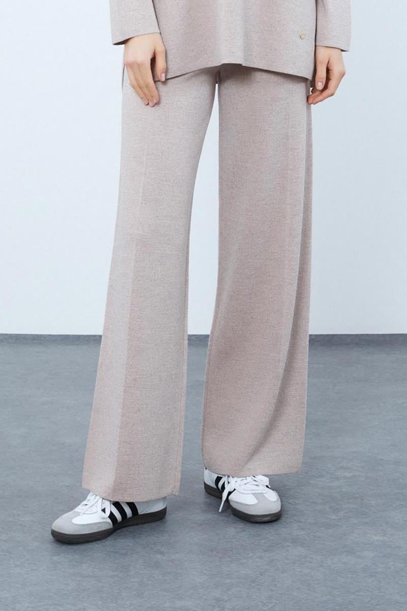 %100 Yün Yüksek Bel Pantolon