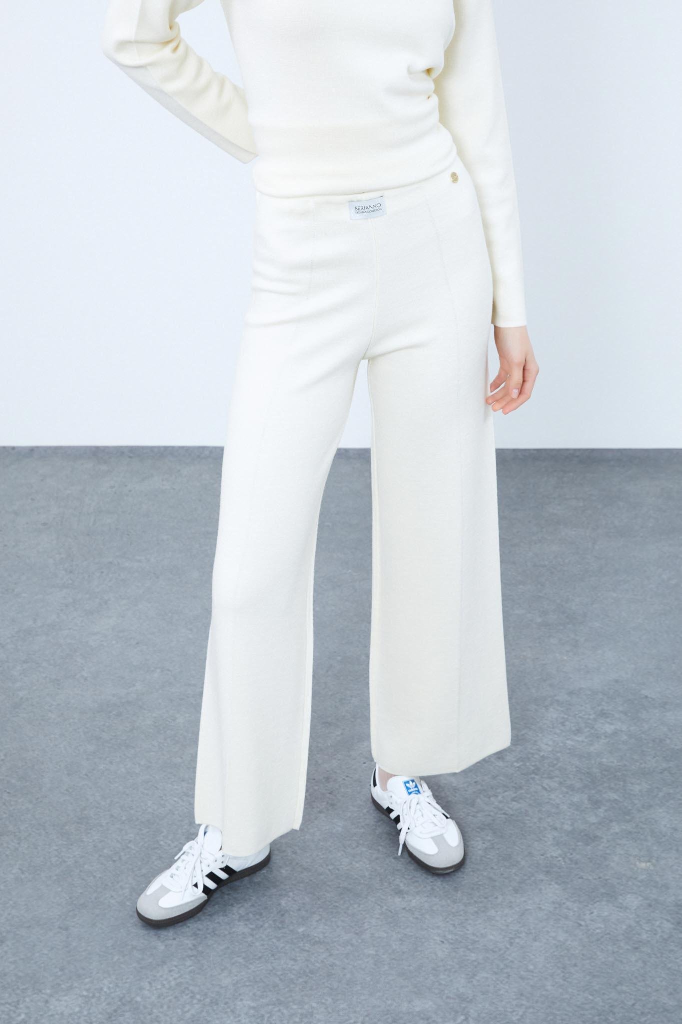 %100 Yün Yüksek Bel Pantolon