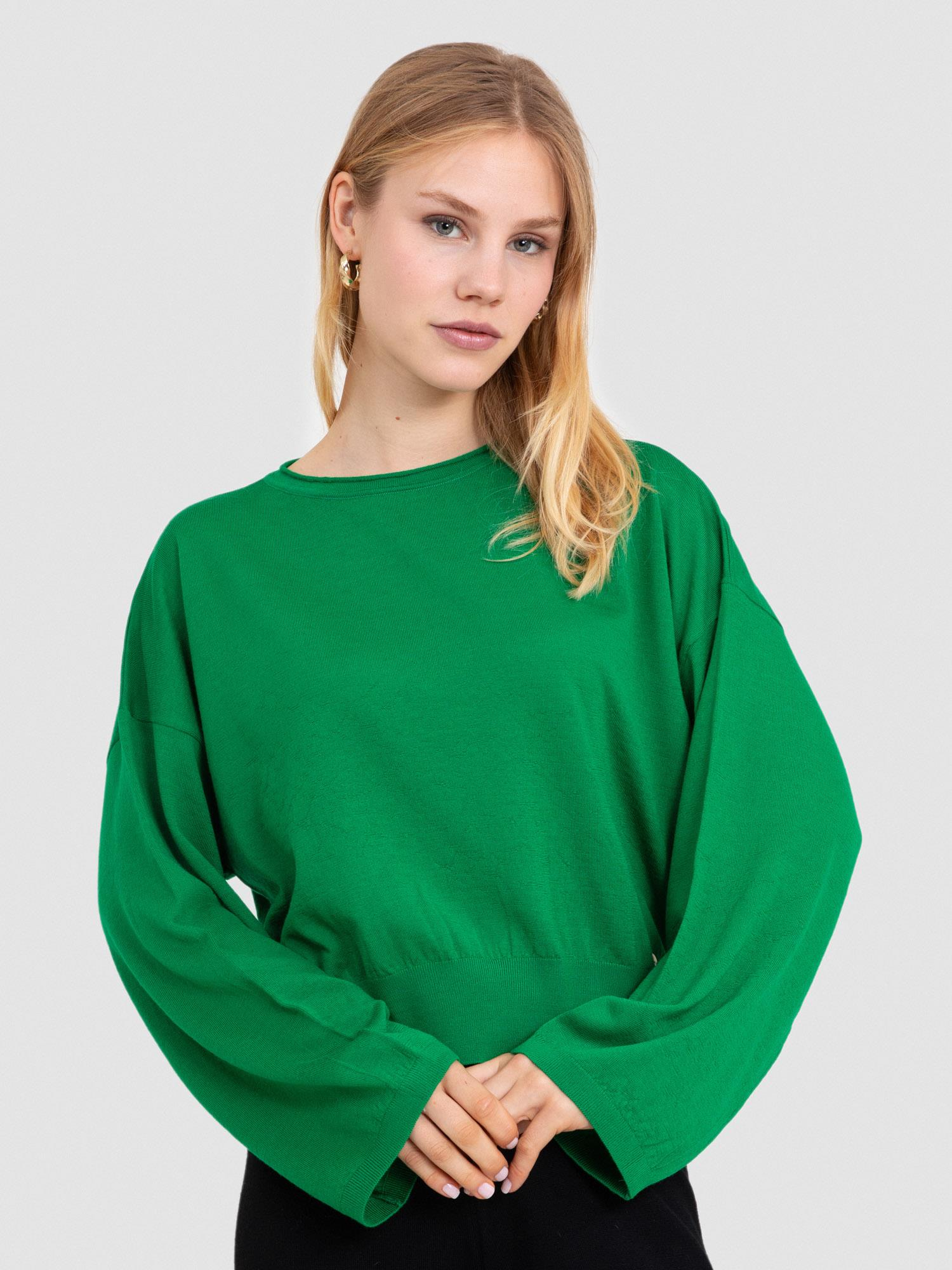 %100 Yün Yuvarlak Yaka Kazak