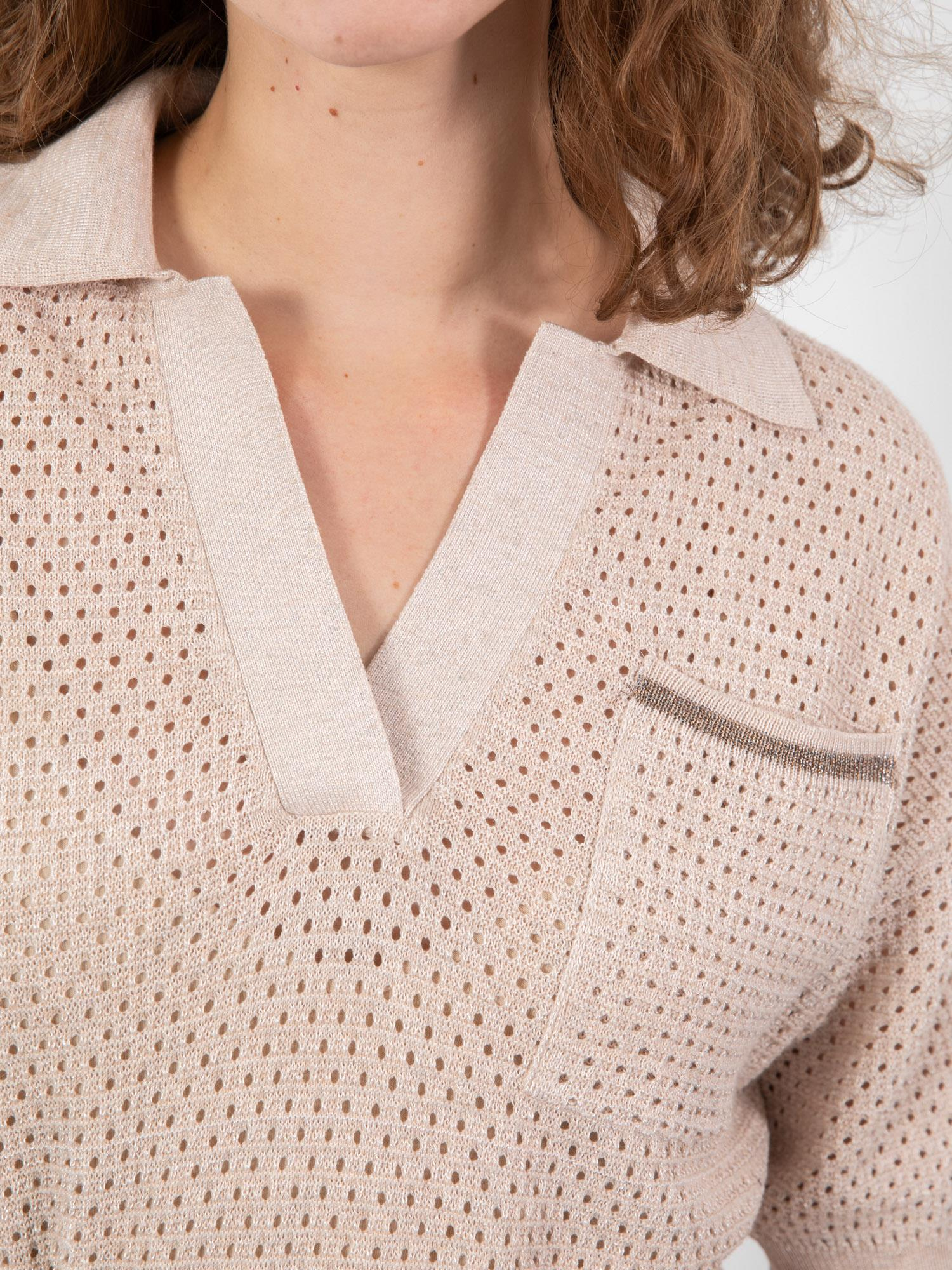 Ajurlu Polo Yaka Kuşak Detaylı Yırtmaçlı Elbise