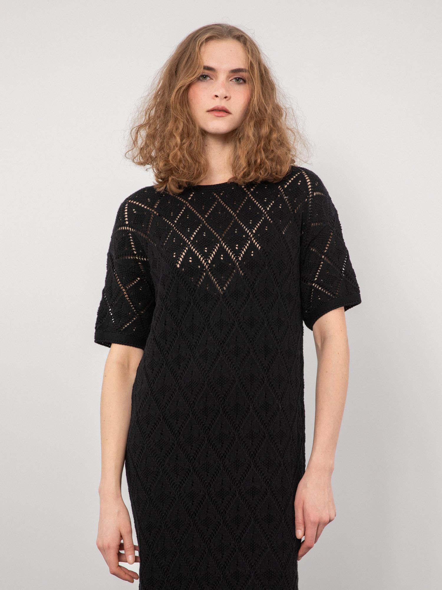 Ajurlu Yırtmaç Detaylı  Elbise