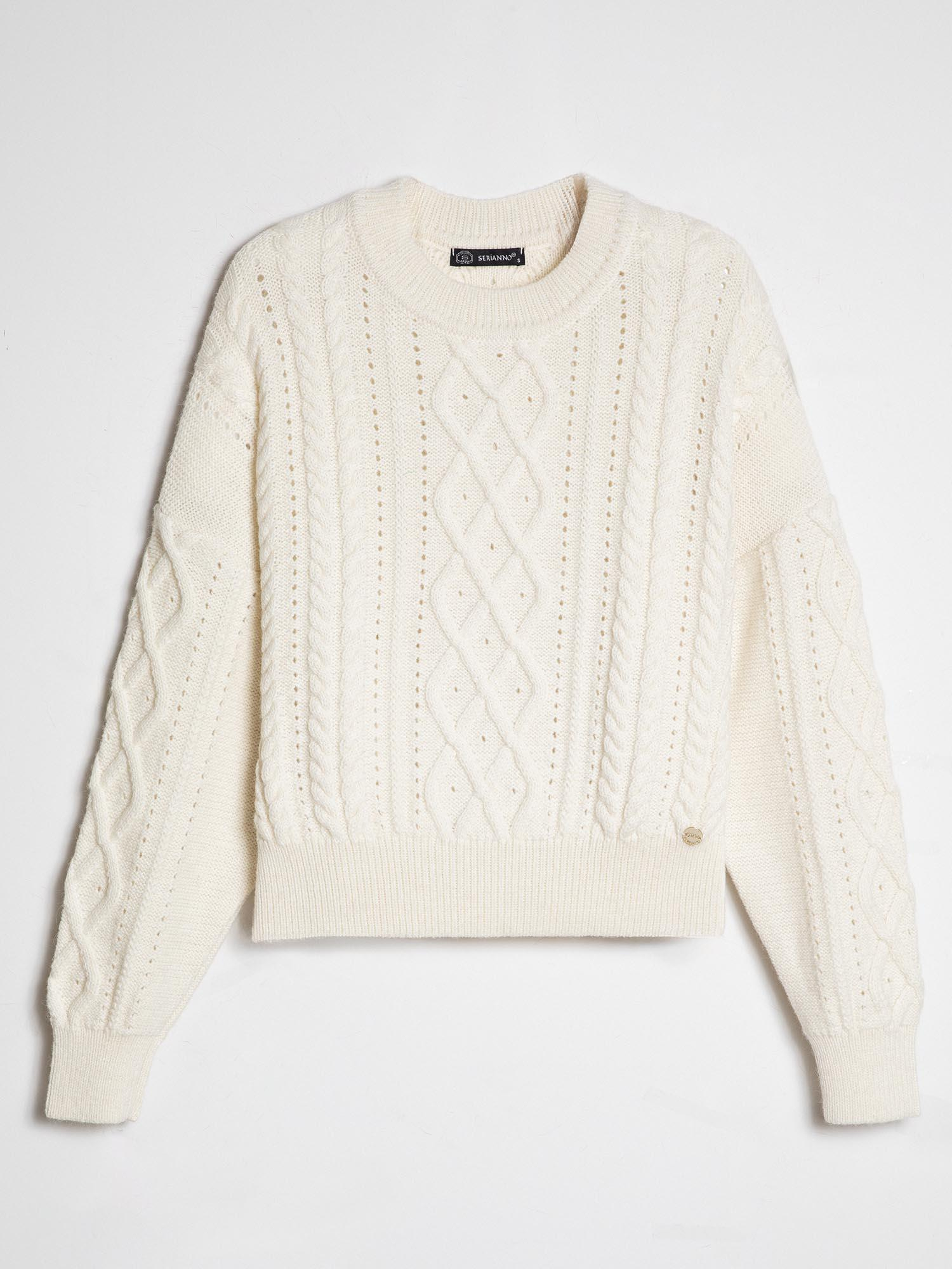 Alpaka Karışımlı Bisiklet Yaka Kazak