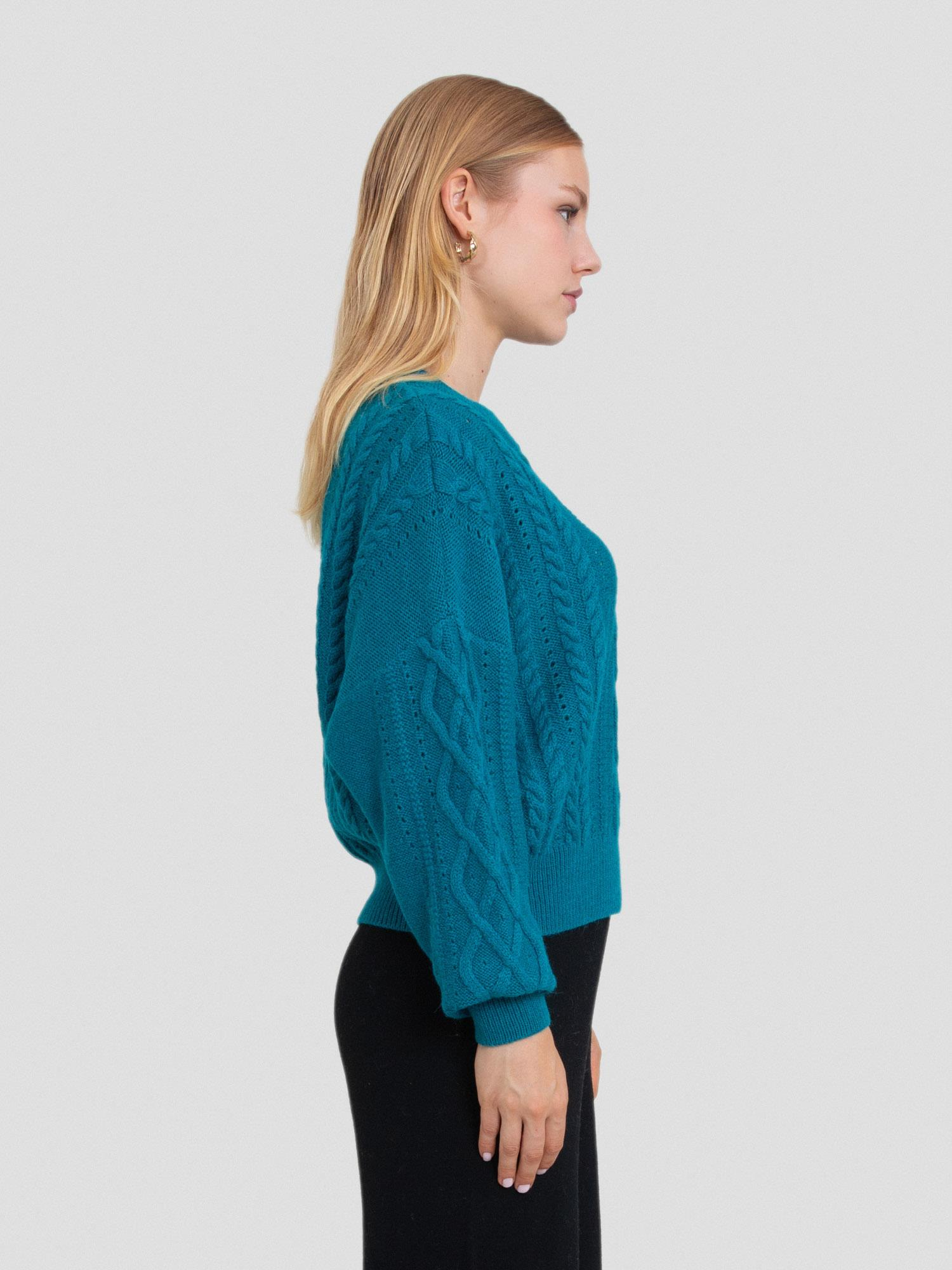 Alpaka Karışımlı Bisiklet Yaka Kazak