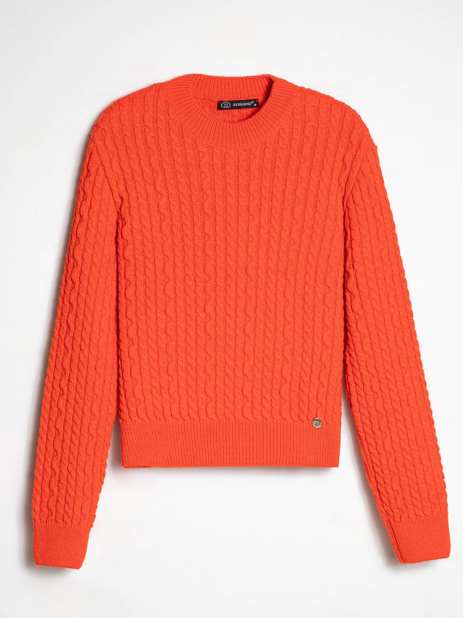 Alpaka Karışımlı Kablo Örgü Kazak