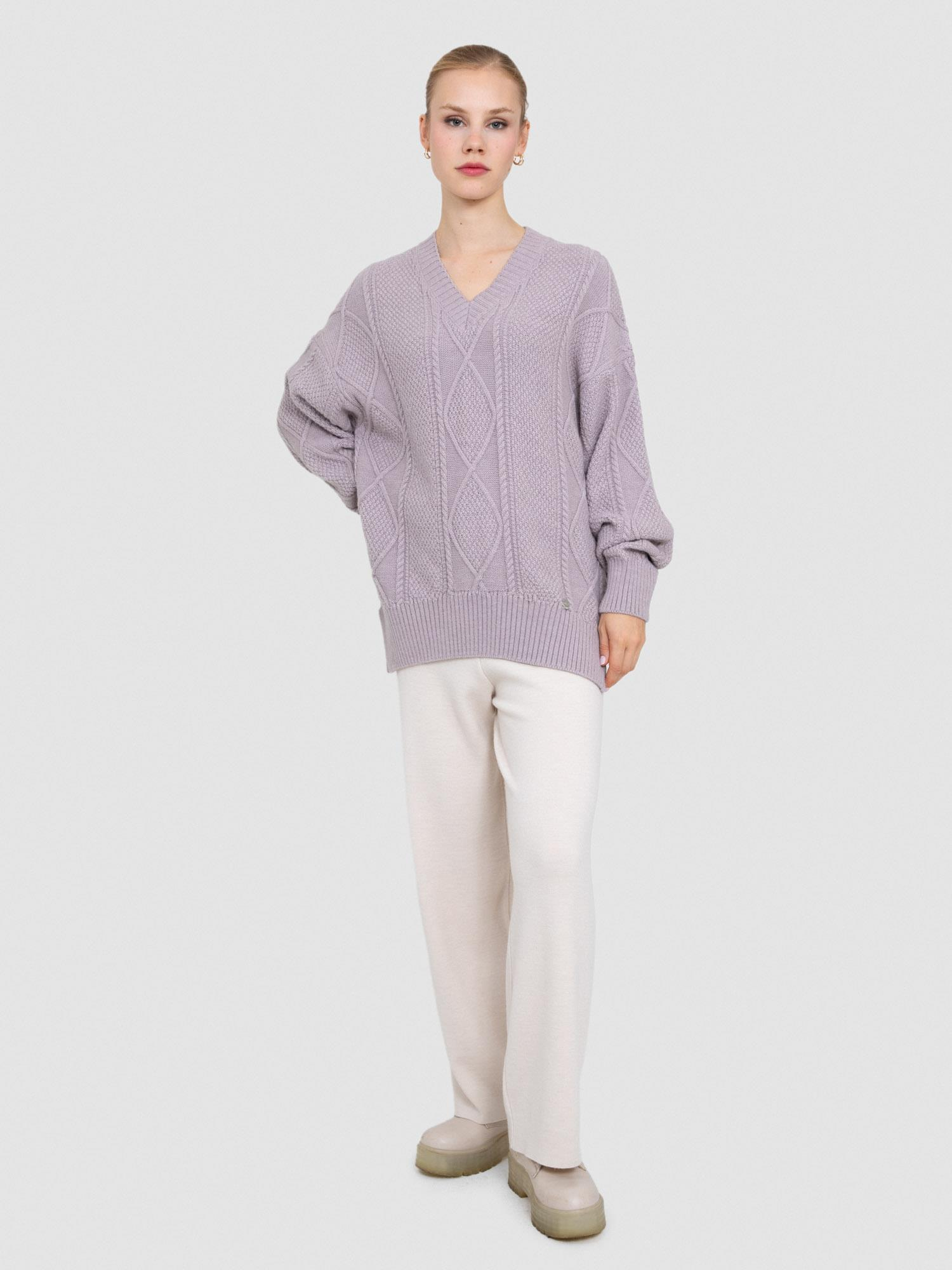 Alpaka Karışımlı V Yaka Kazak