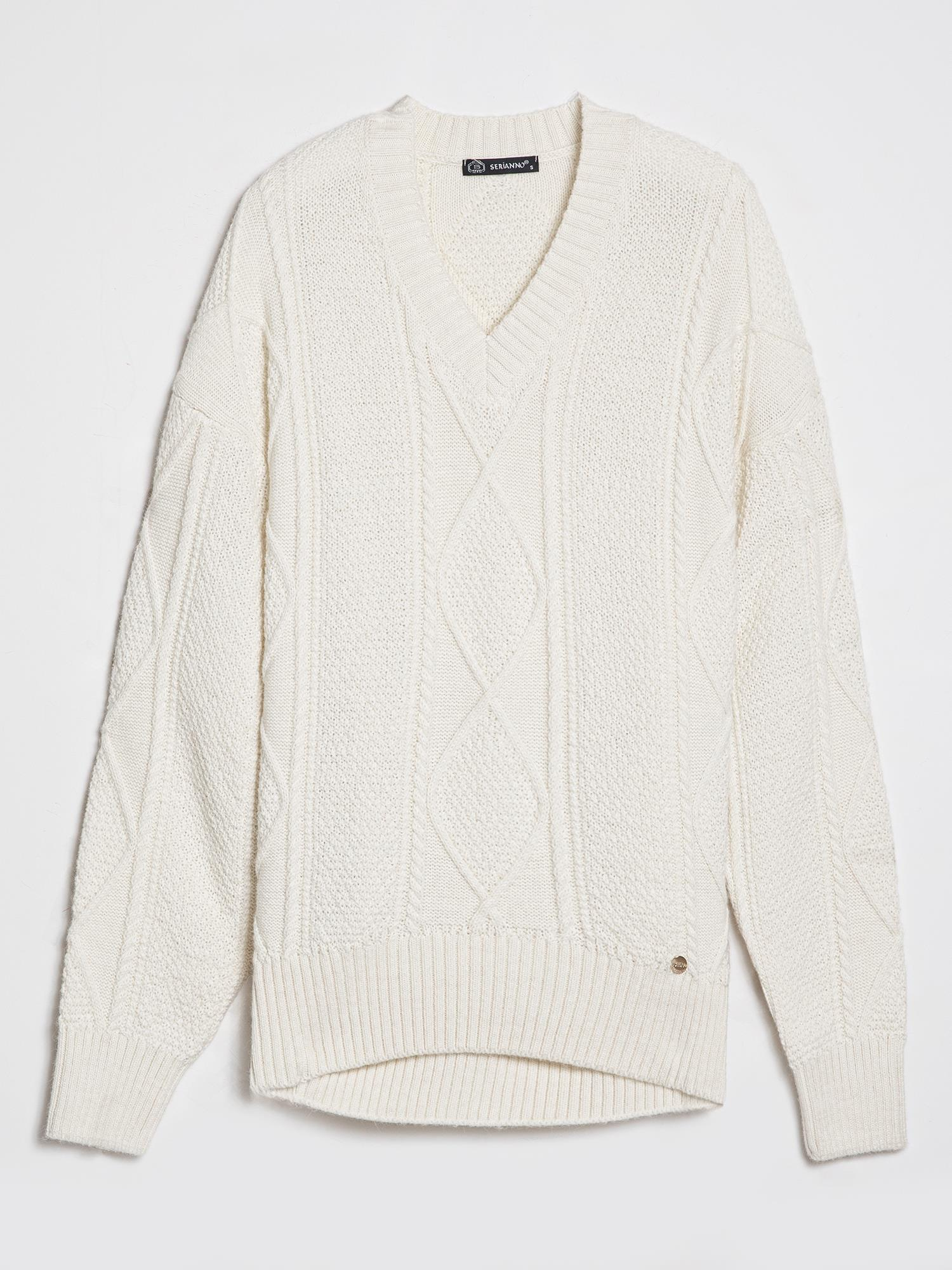 Alpaka Karışımlı V Yaka Kazak