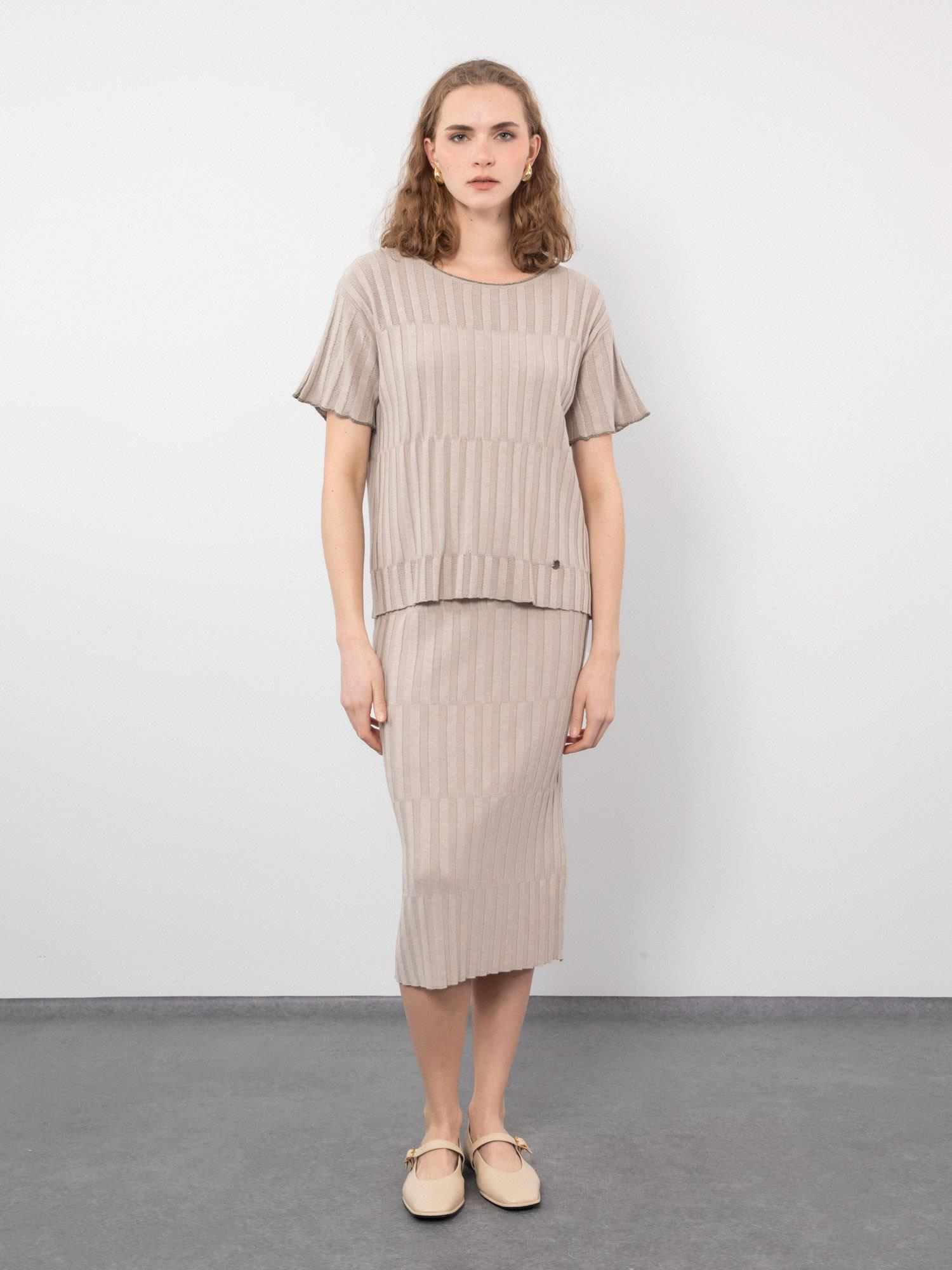 Bisiklet Yaka Örgü Oyunlu Kazak