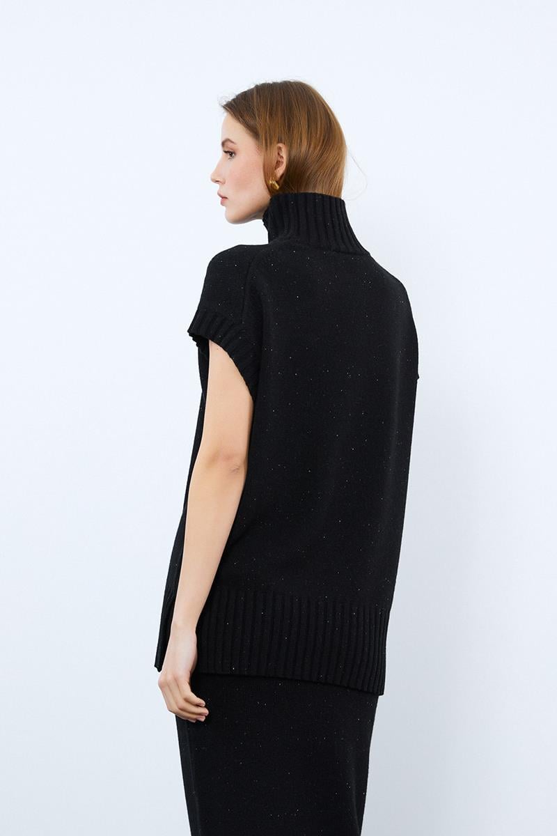 Свитер с воротником-кашне из кашемира и шерсти