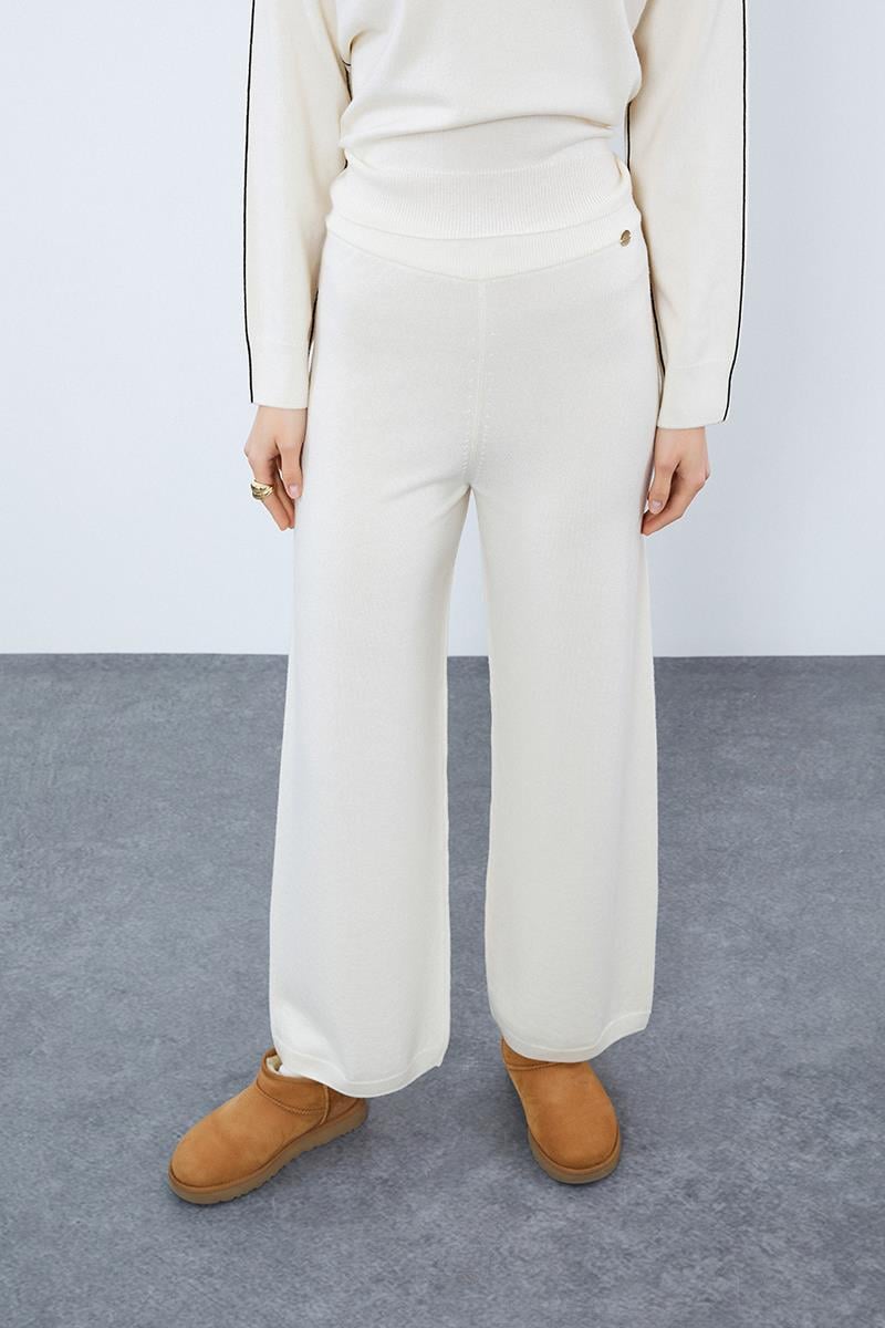 Cashmere and Wool Blend High-Waisted Trousers