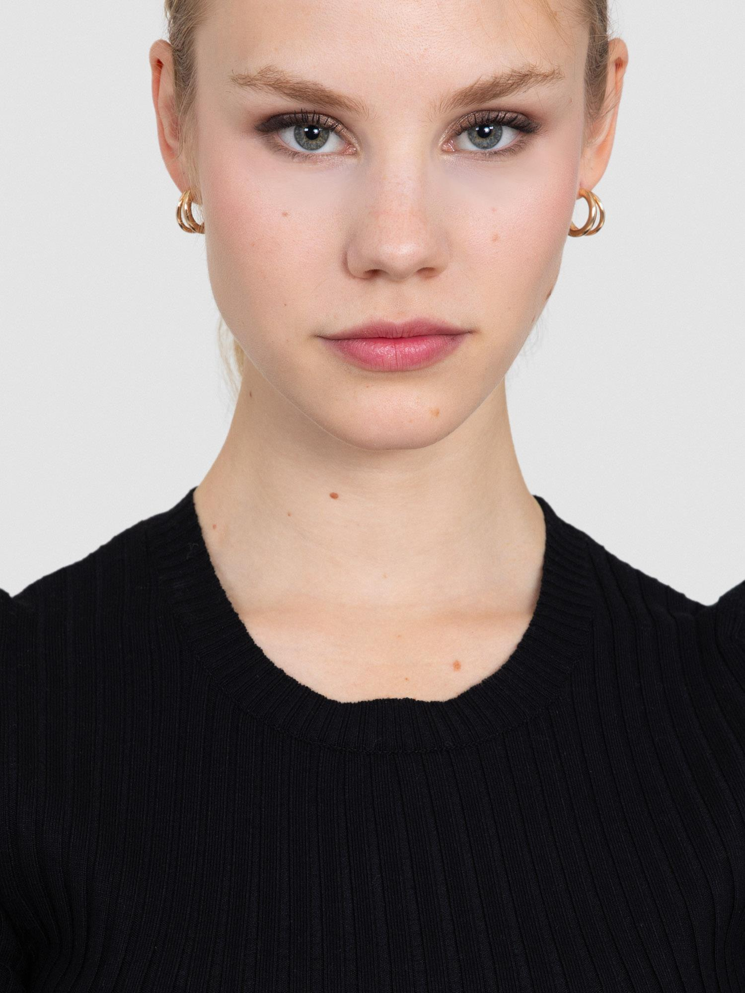 Fitilli Bisiklet Yaka Streç Kazak