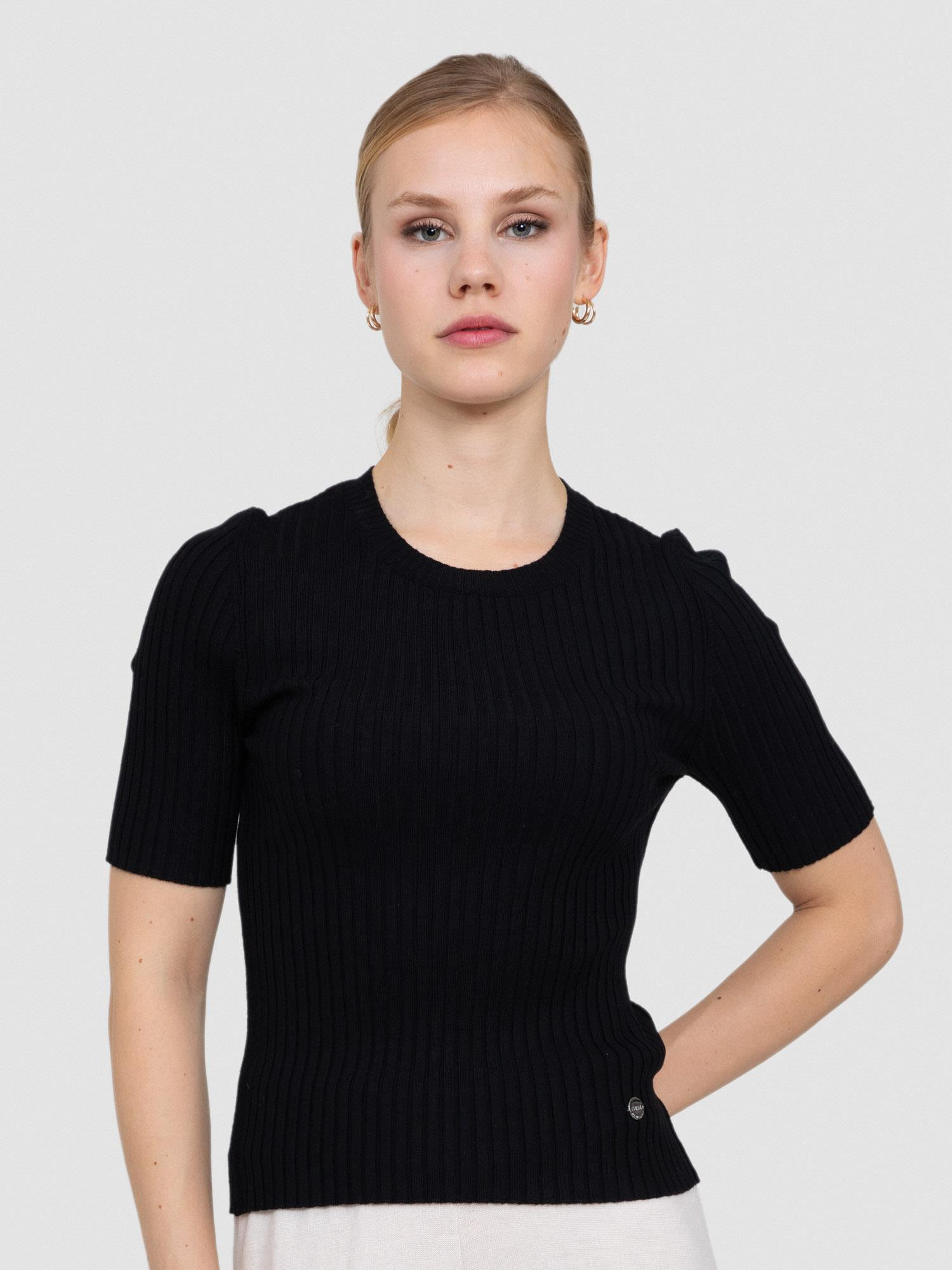 Fitilli Bisiklet Yaka Streç Kazak