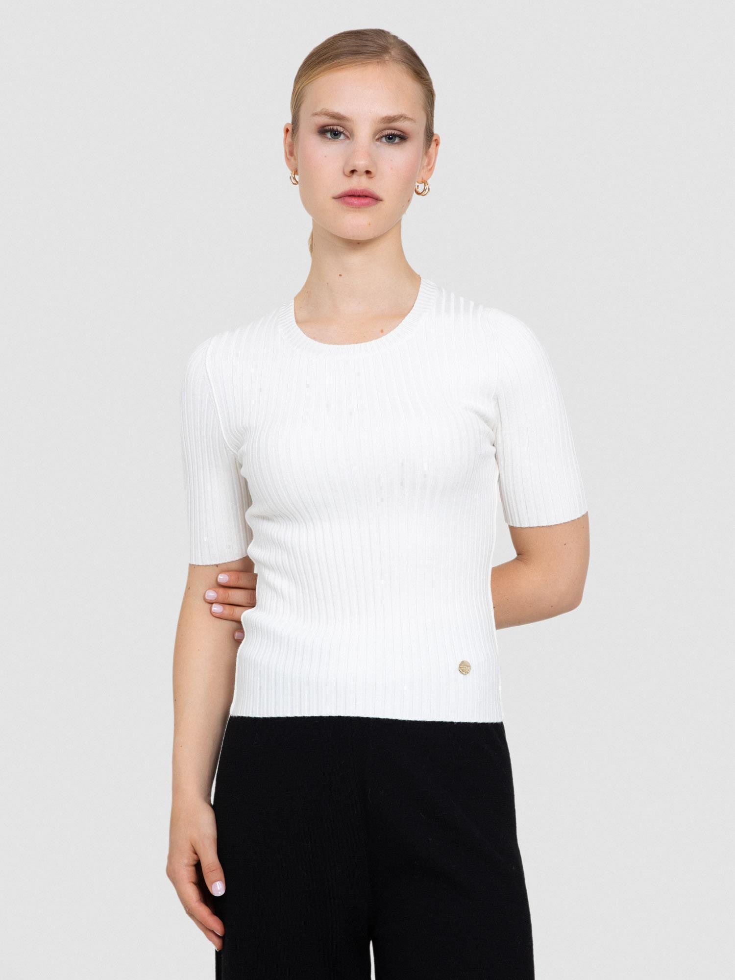 Fitilli Bisiklet Yaka Streç Kazak