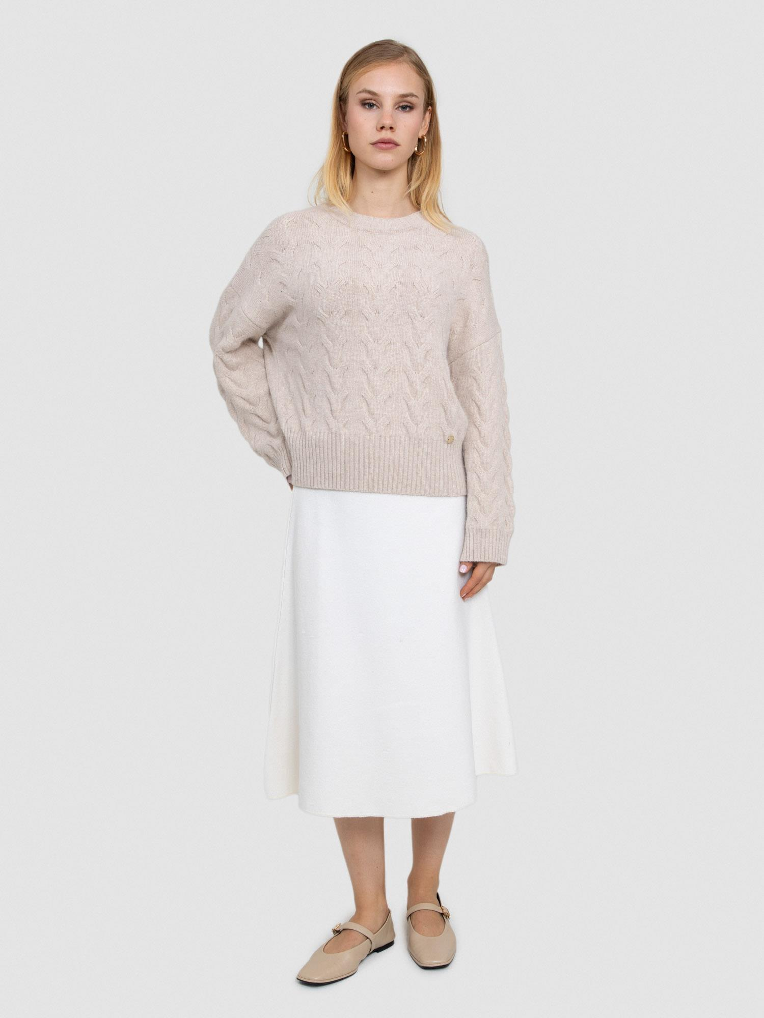 Kablo Örgü Bisiklet Yaka Kazak