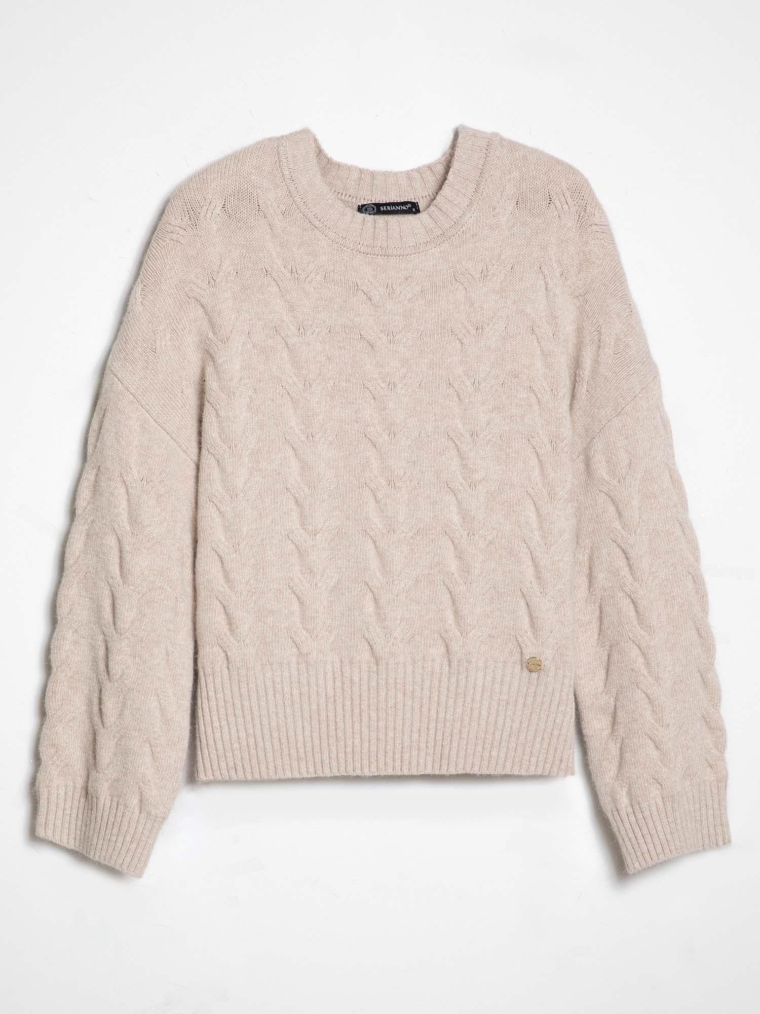 Kablo Örgü Bisiklet Yaka Kazak