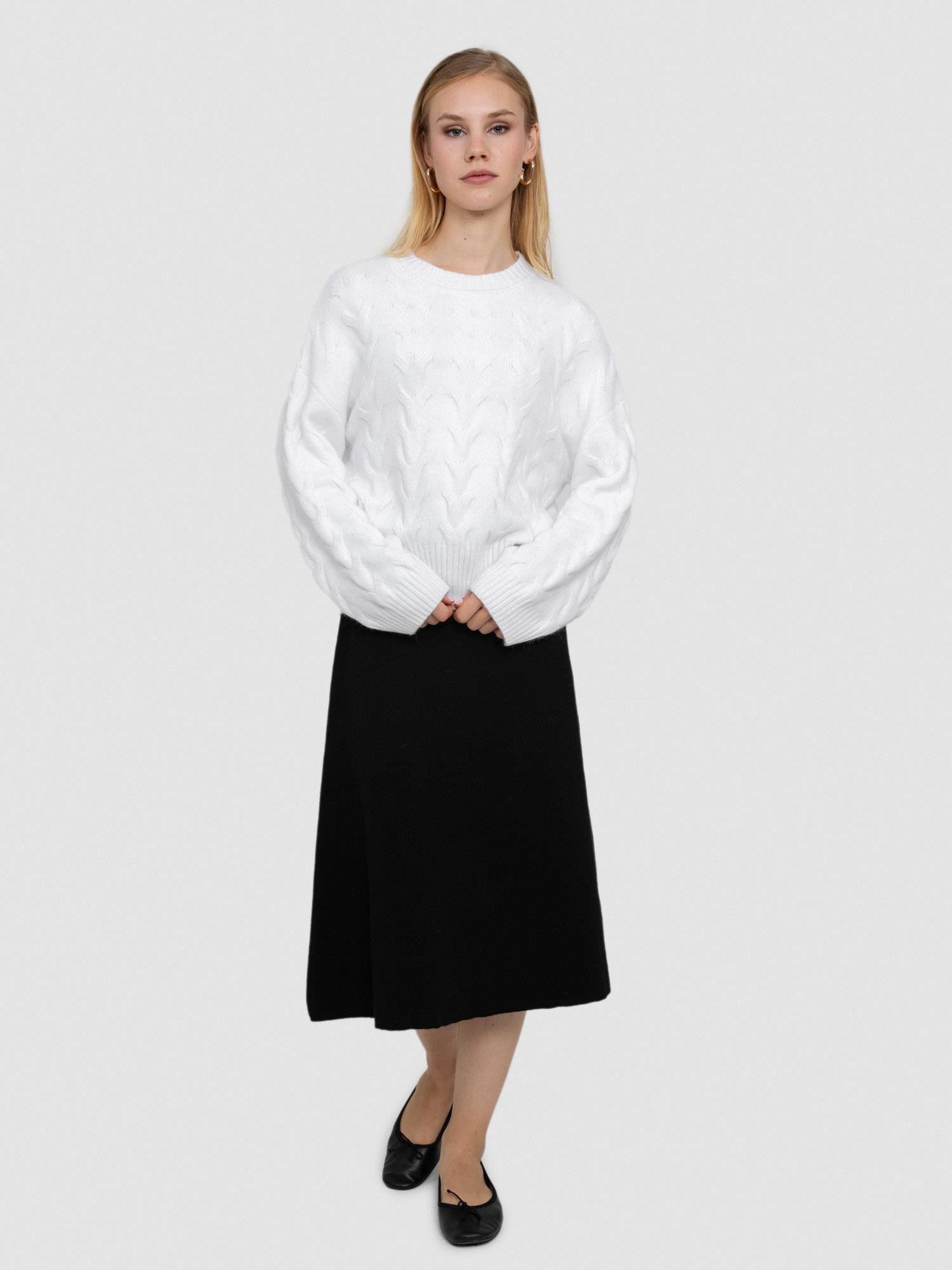 Kablo Örgü Bisiklet Yaka Kazak