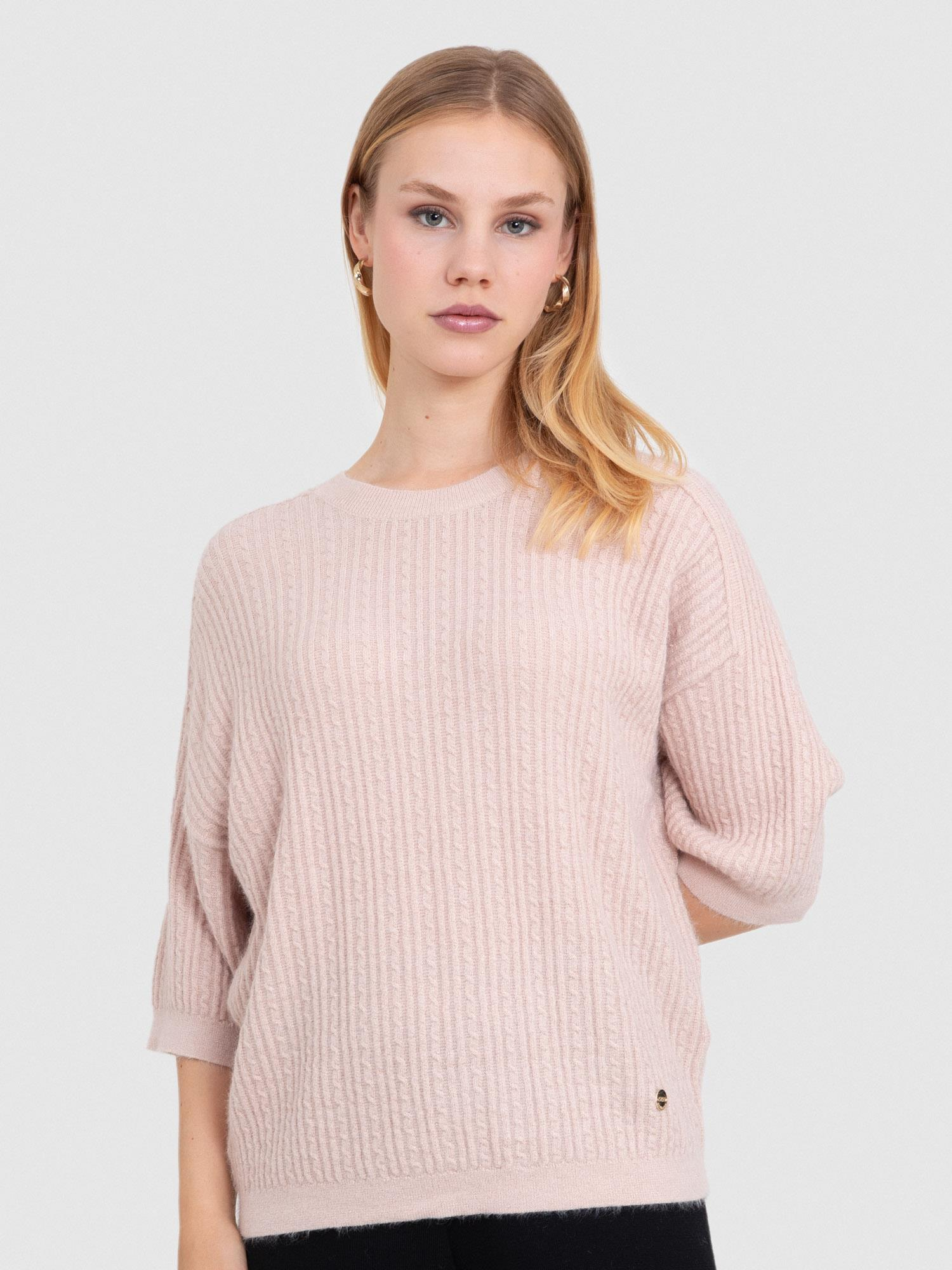 Kablo Örgü Metalik İpli Kazak