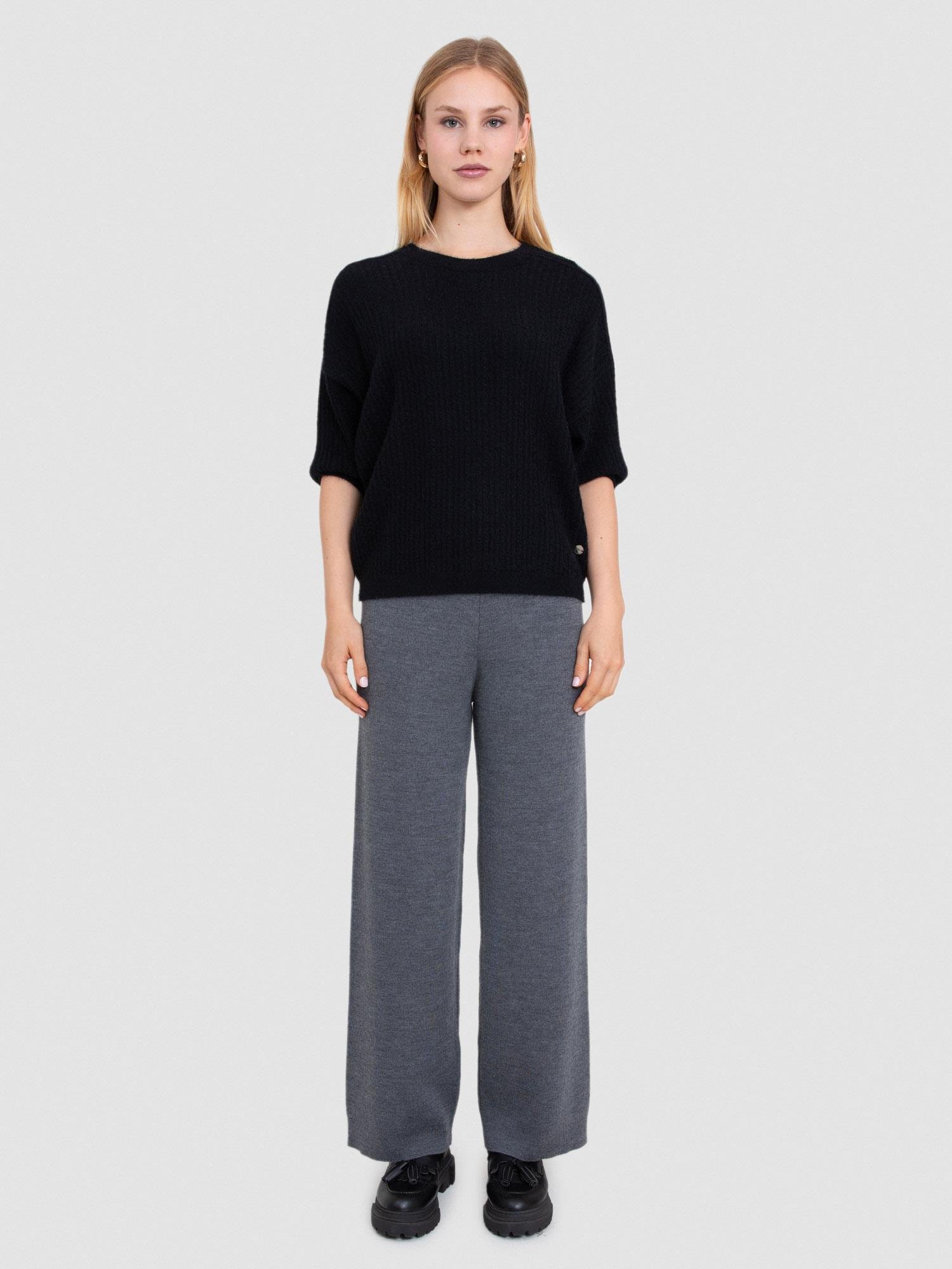 Kablo Örgü Metalik İpli Kazak