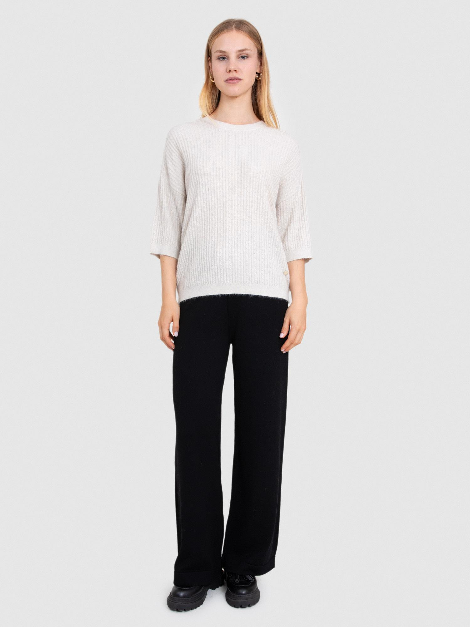 Kablo Örgü Metalik İpli Kazak