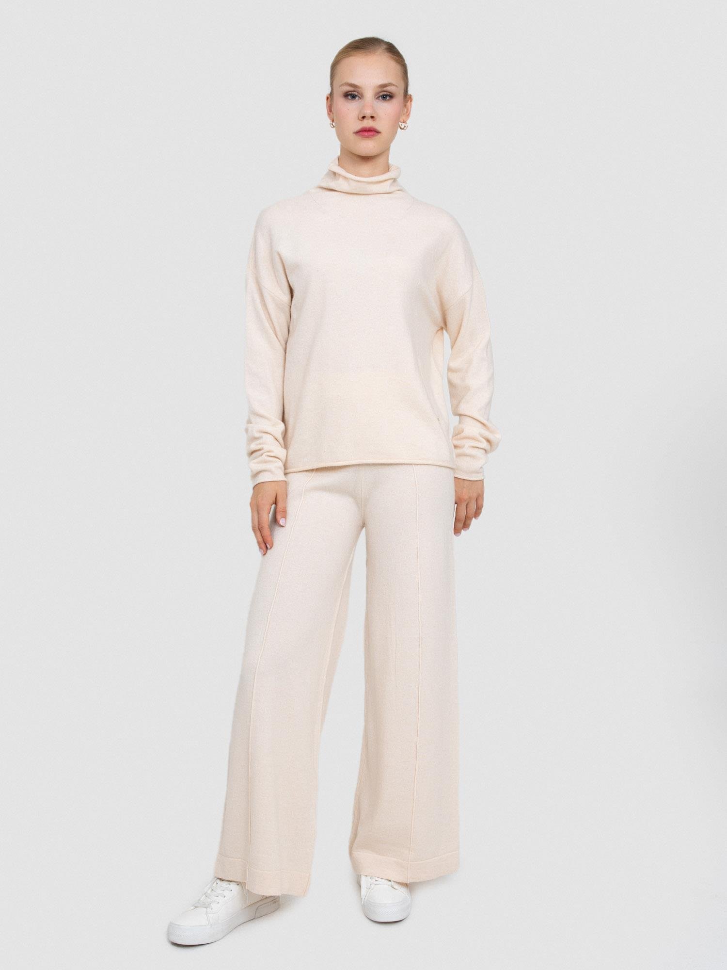 Kaşmir Karışımlı Balıkçı Yaka Kazak