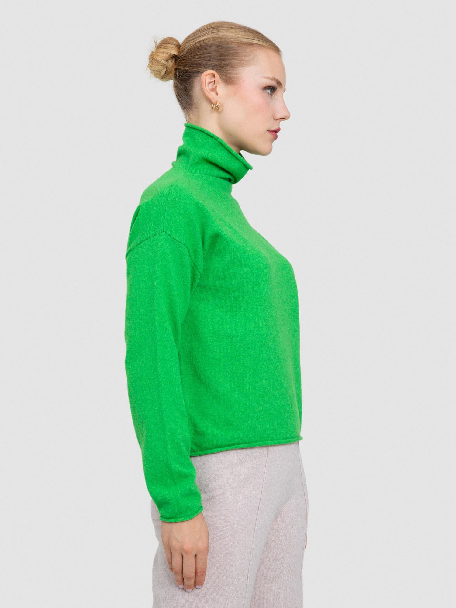 Kaşmir Karışımlı Balıkçı Yaka Kazak