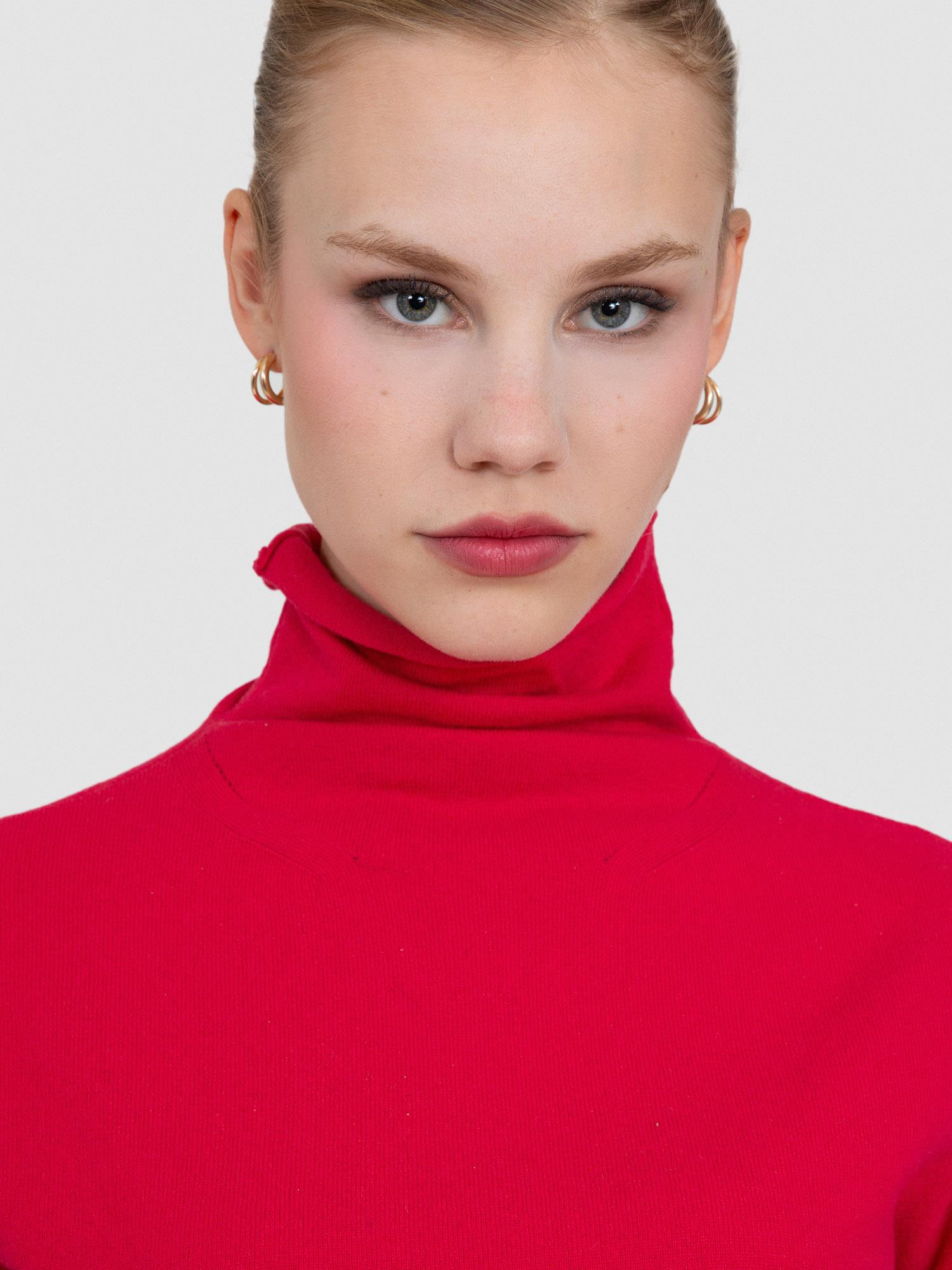 Kaşmir Karışımlı Balıkçı Yaka Kazak